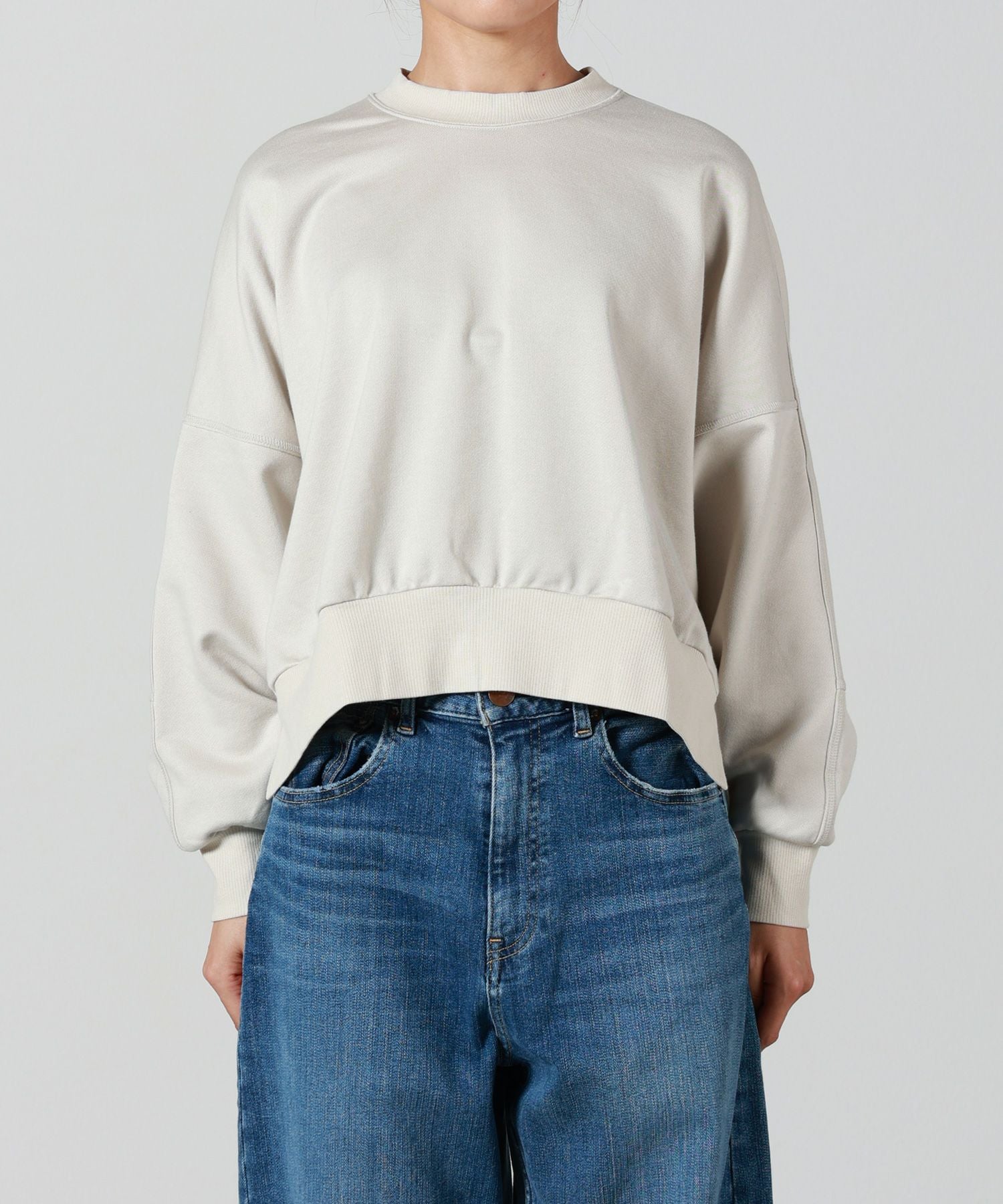 UJOH Cropped Pullover Ivory