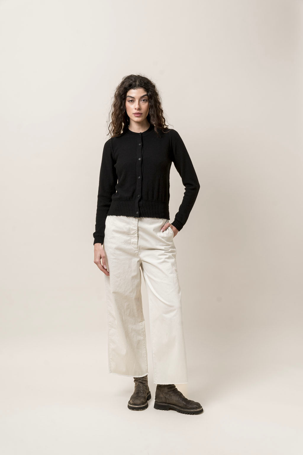 MJ Watson Cashmere Silk Round Neck Cardigan