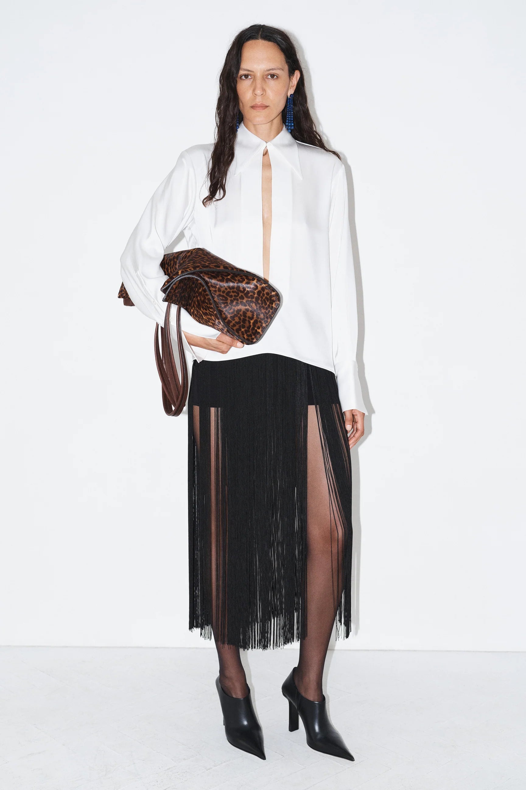Beaufille Diaz Fringe Skirt | Black