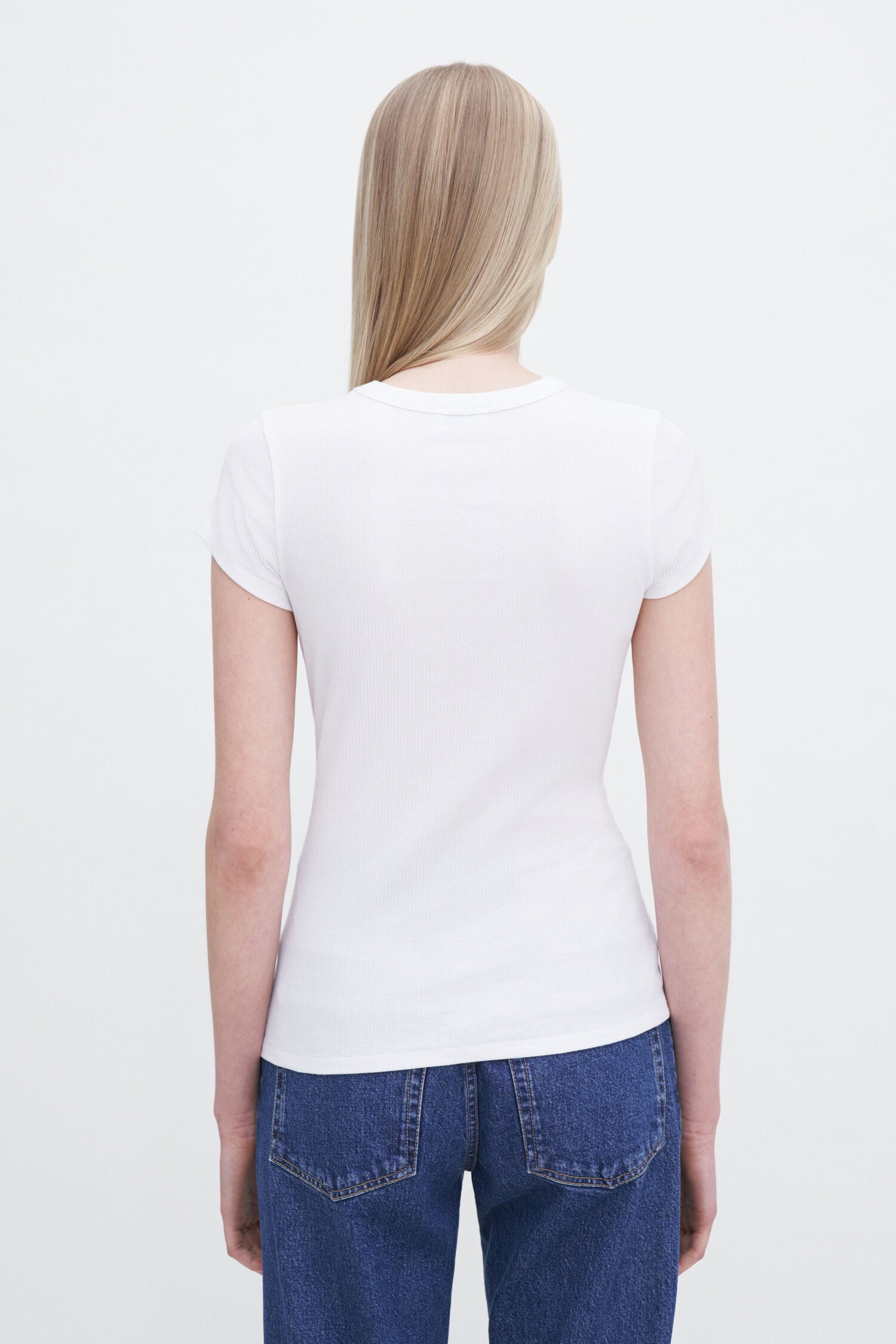 Filippa K Fine Rib Tee | White