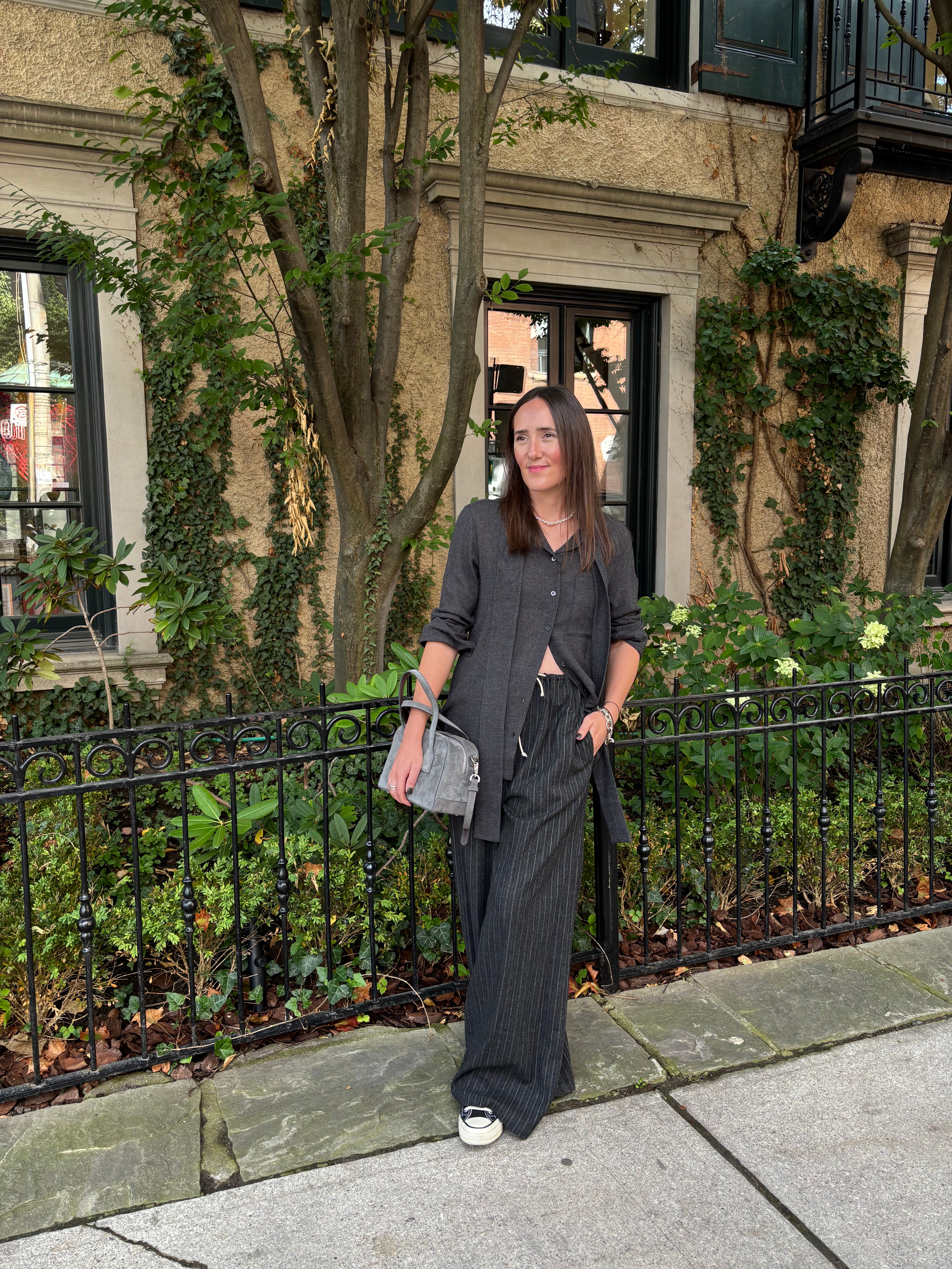 Hache Hereux Dark Grey Stripe Pants