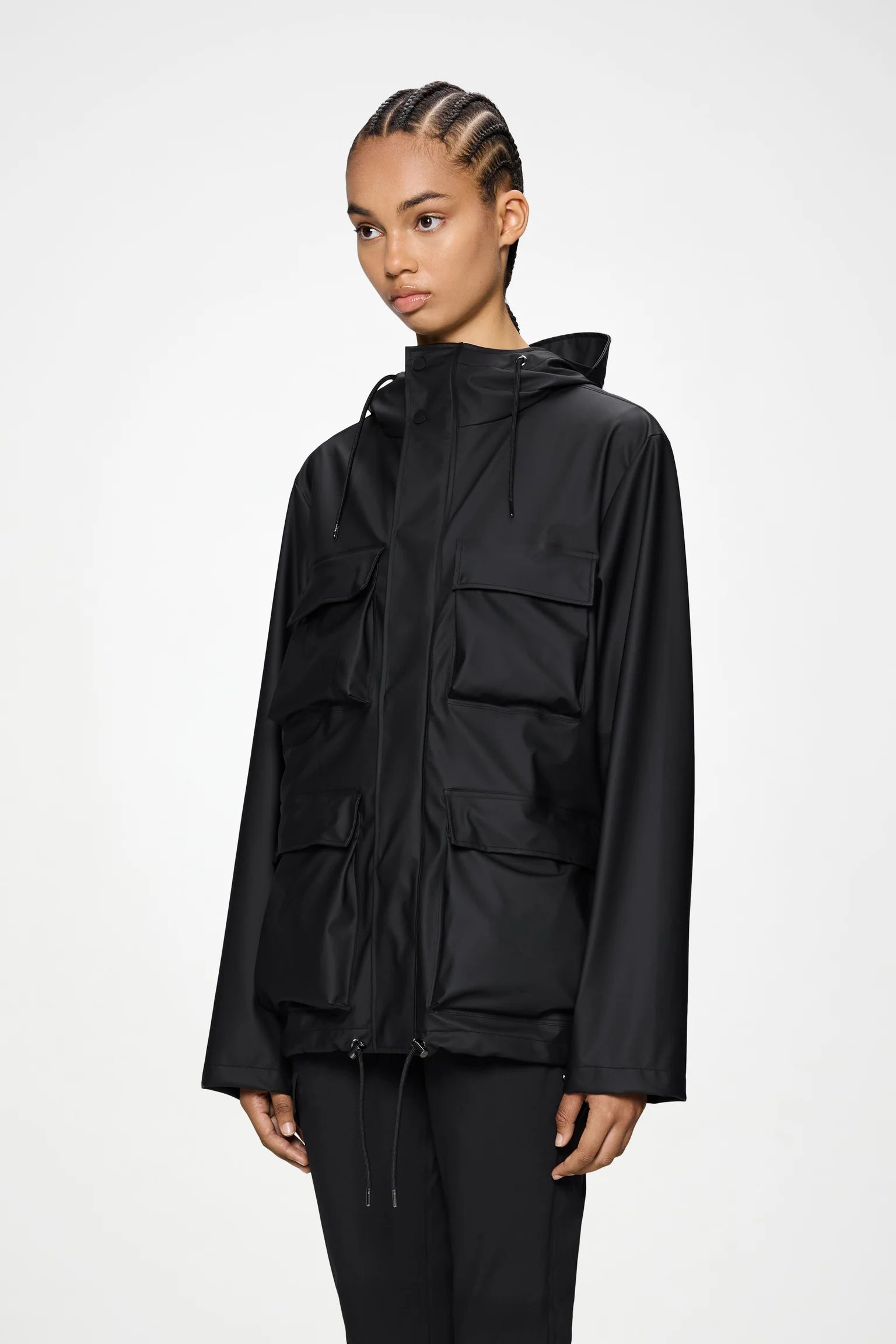 Rains Pocket Jacket | Black