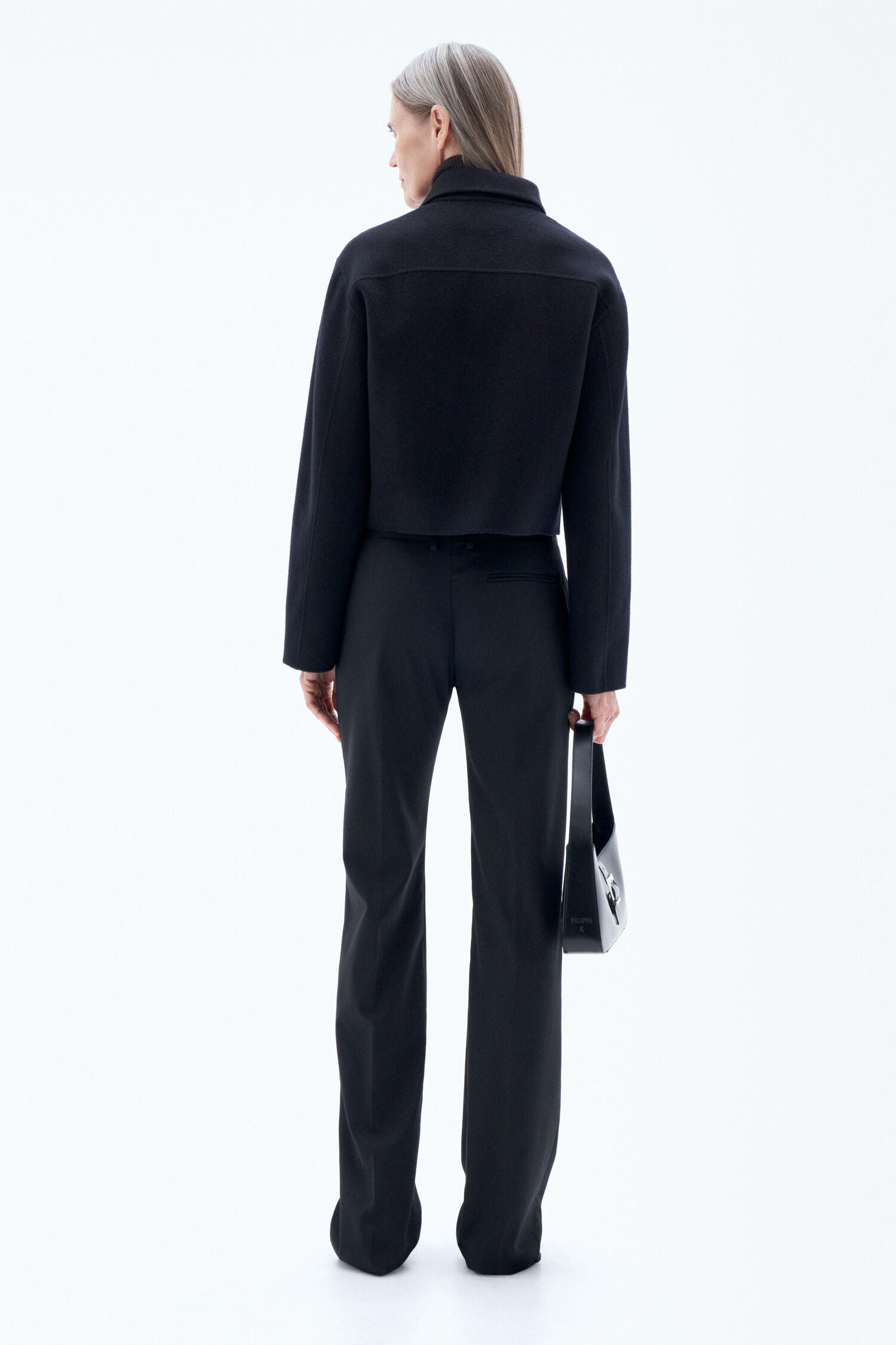 Filippa K Black Short Wool Cashmere Jacket