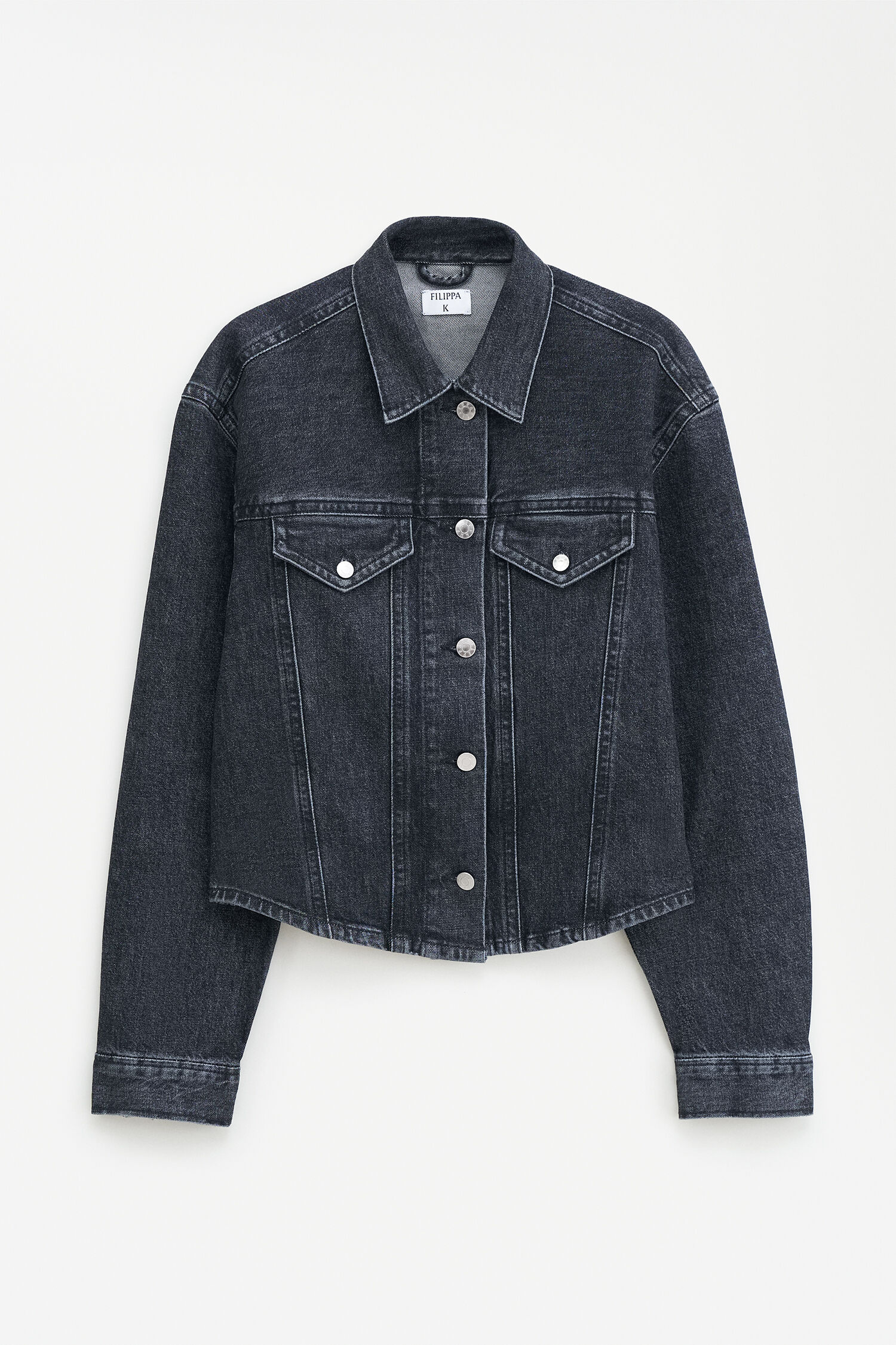 Filippa K Black Stonewash Denim Shirt Jacket