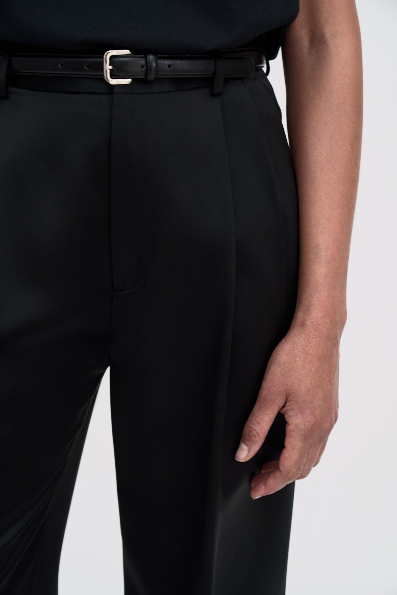 Filippa K Darcey Black Satin Trousers