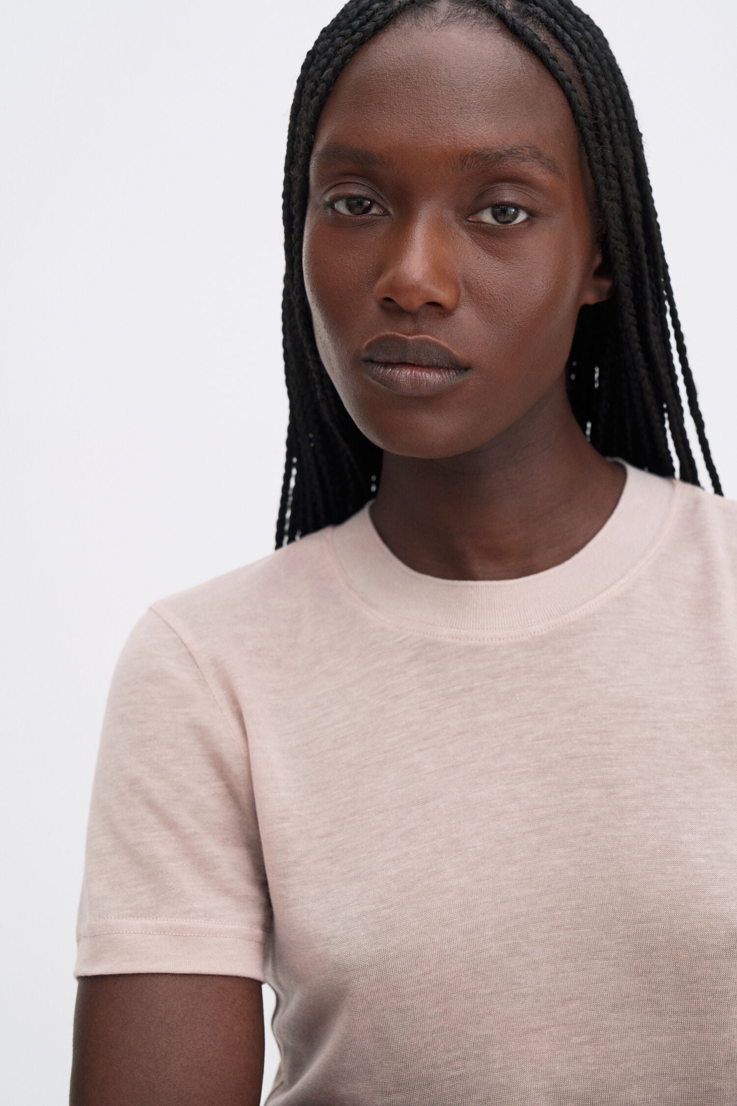 Filippa K Lyocell Cashmere T-Shirt Dusty Pink