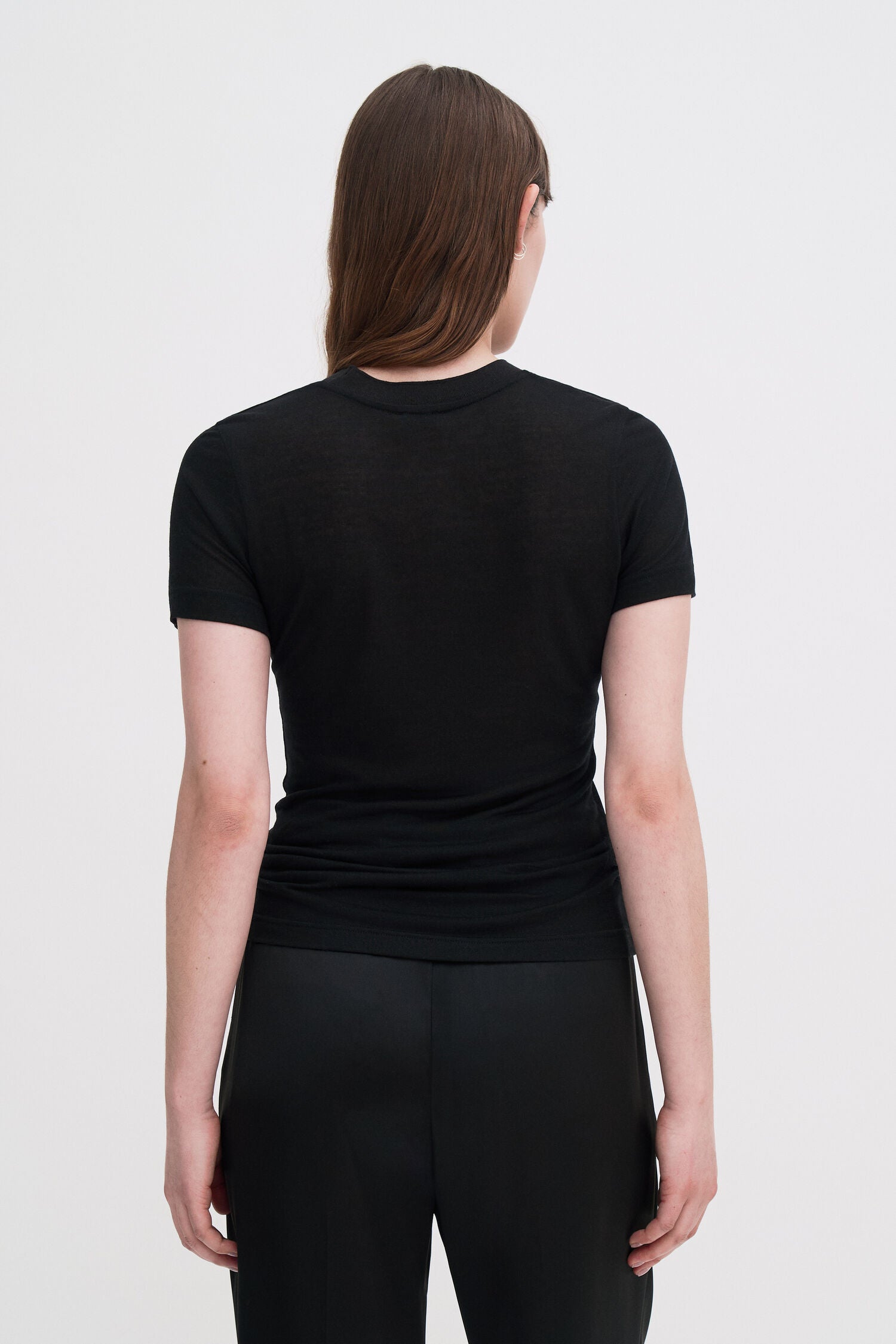 Filippa K Lyocell Cashmere T-Shirt Black