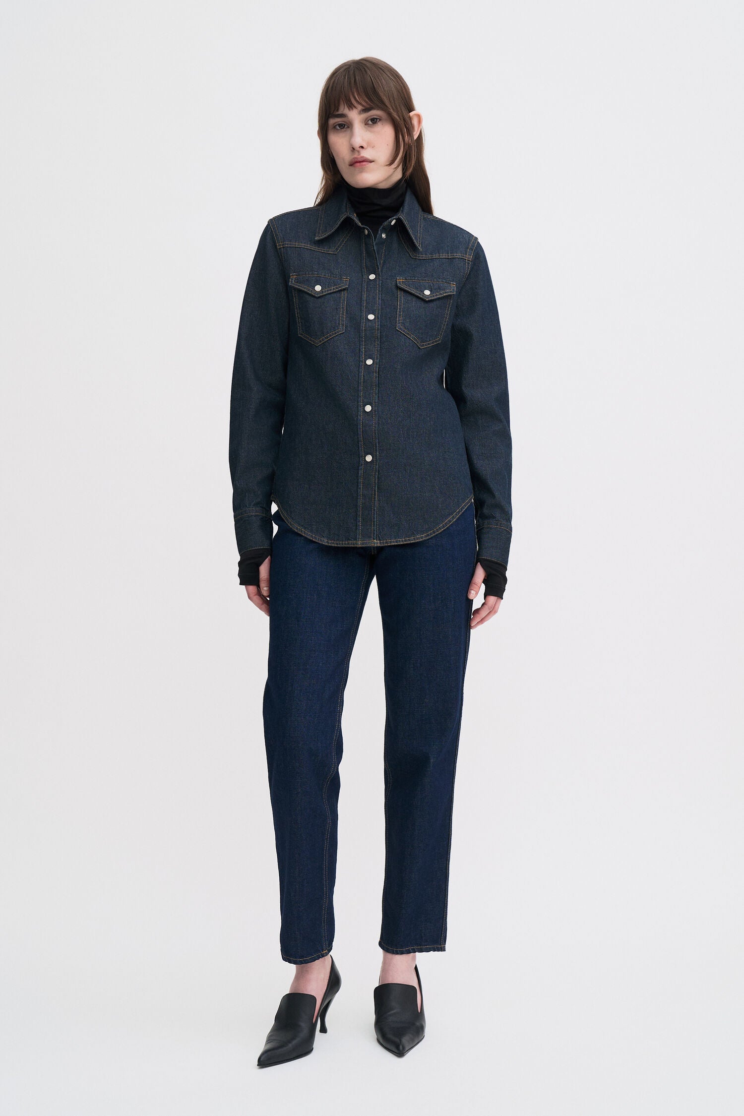 Filippa K Classic Denim Shirt Rinsed Blue