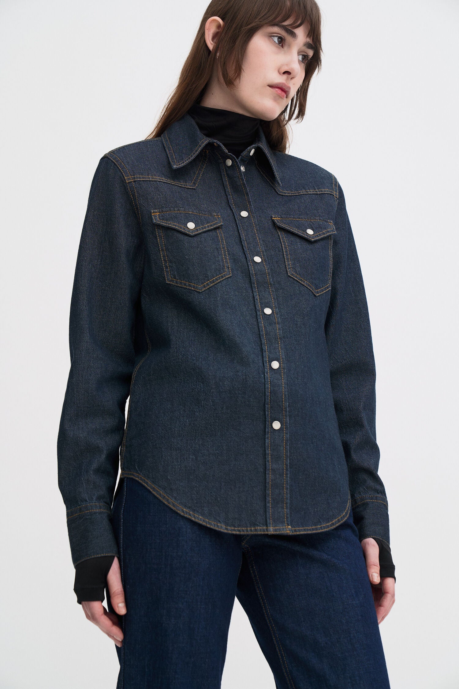 Filippa K Classic Denim Shirt Rinsed Blue