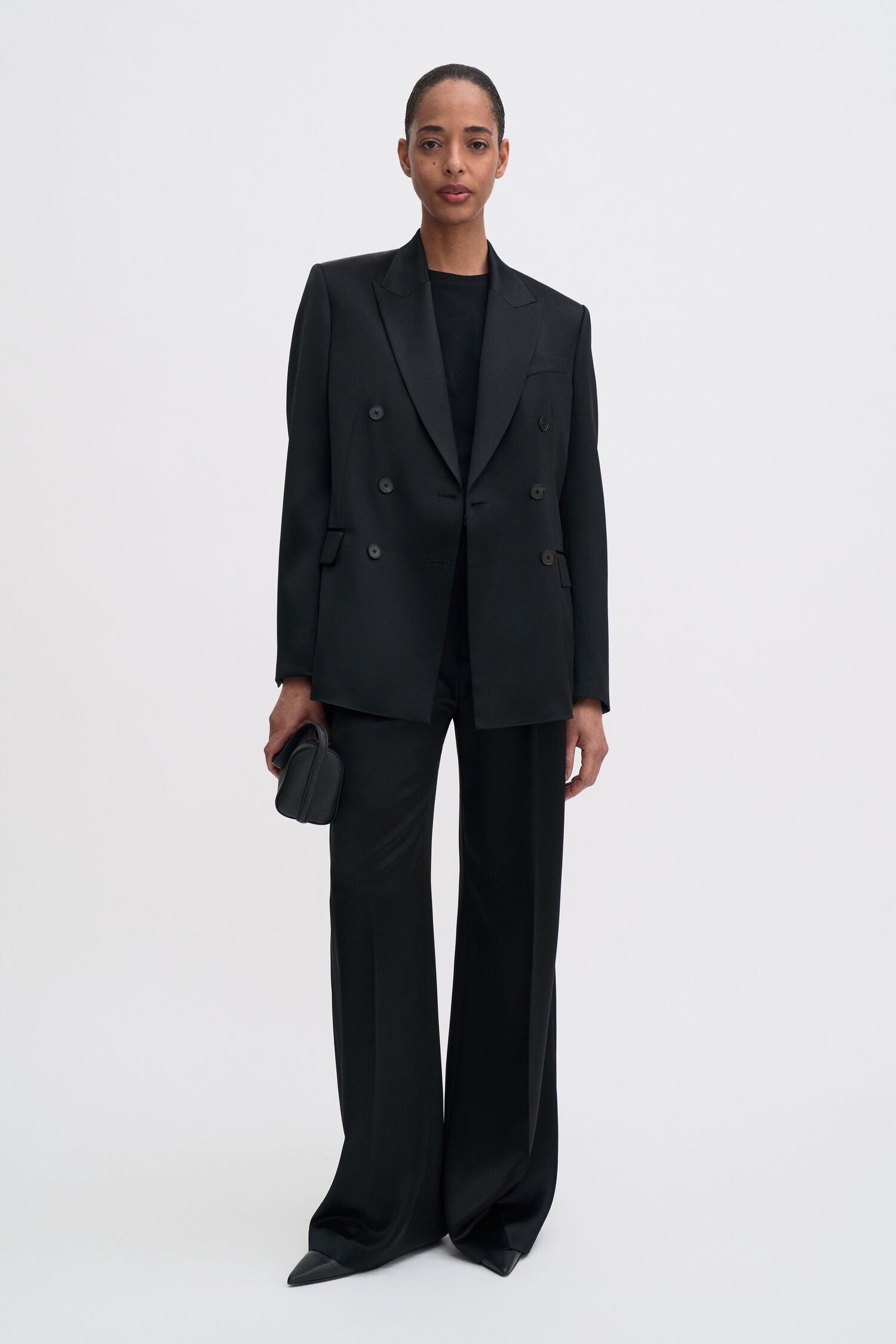 Filippa K Dani Black Satin Blazer