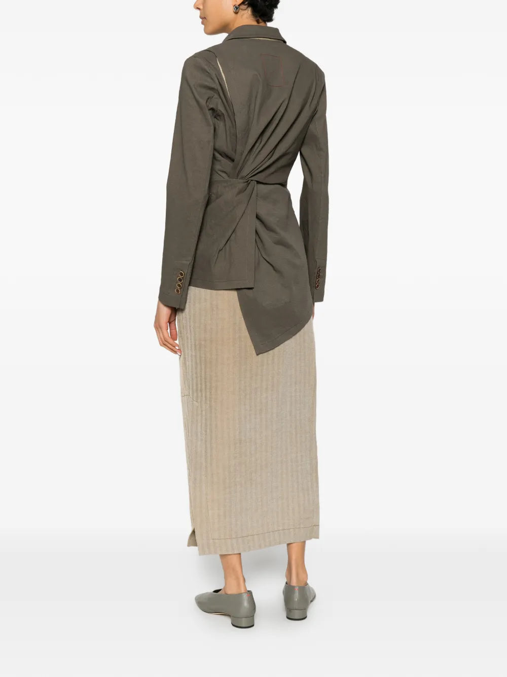 Uma Wang Linen Kylie Jacket | Dark Grey