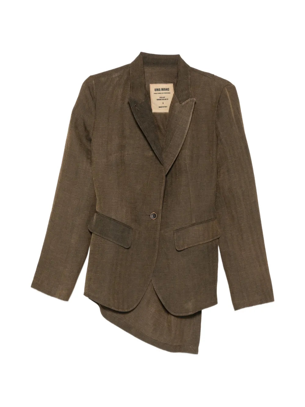 Uma Wang Linen Kylie Jacket | Dark Brown
