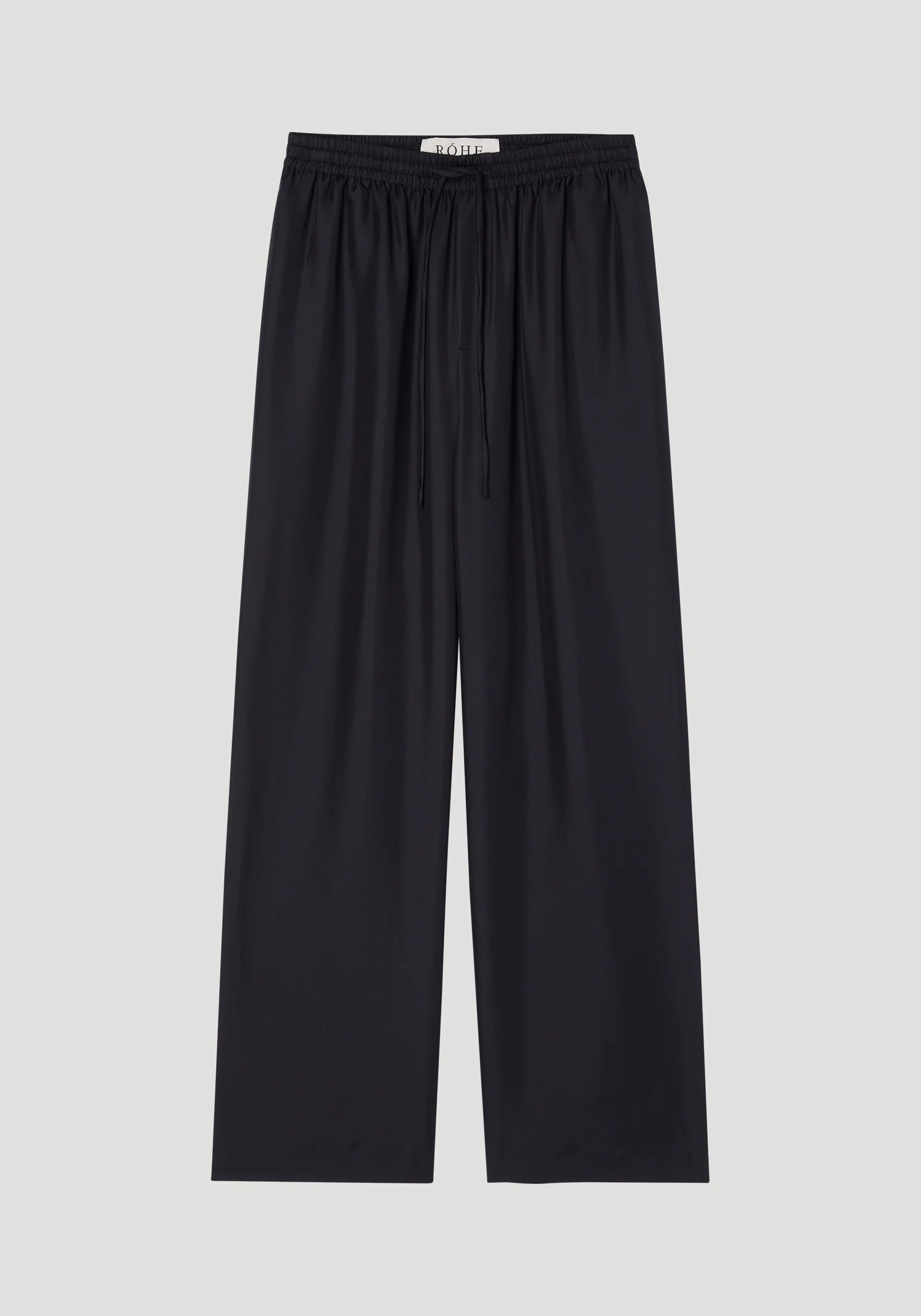 Róhe Wide Leg Silk Trousers | Black