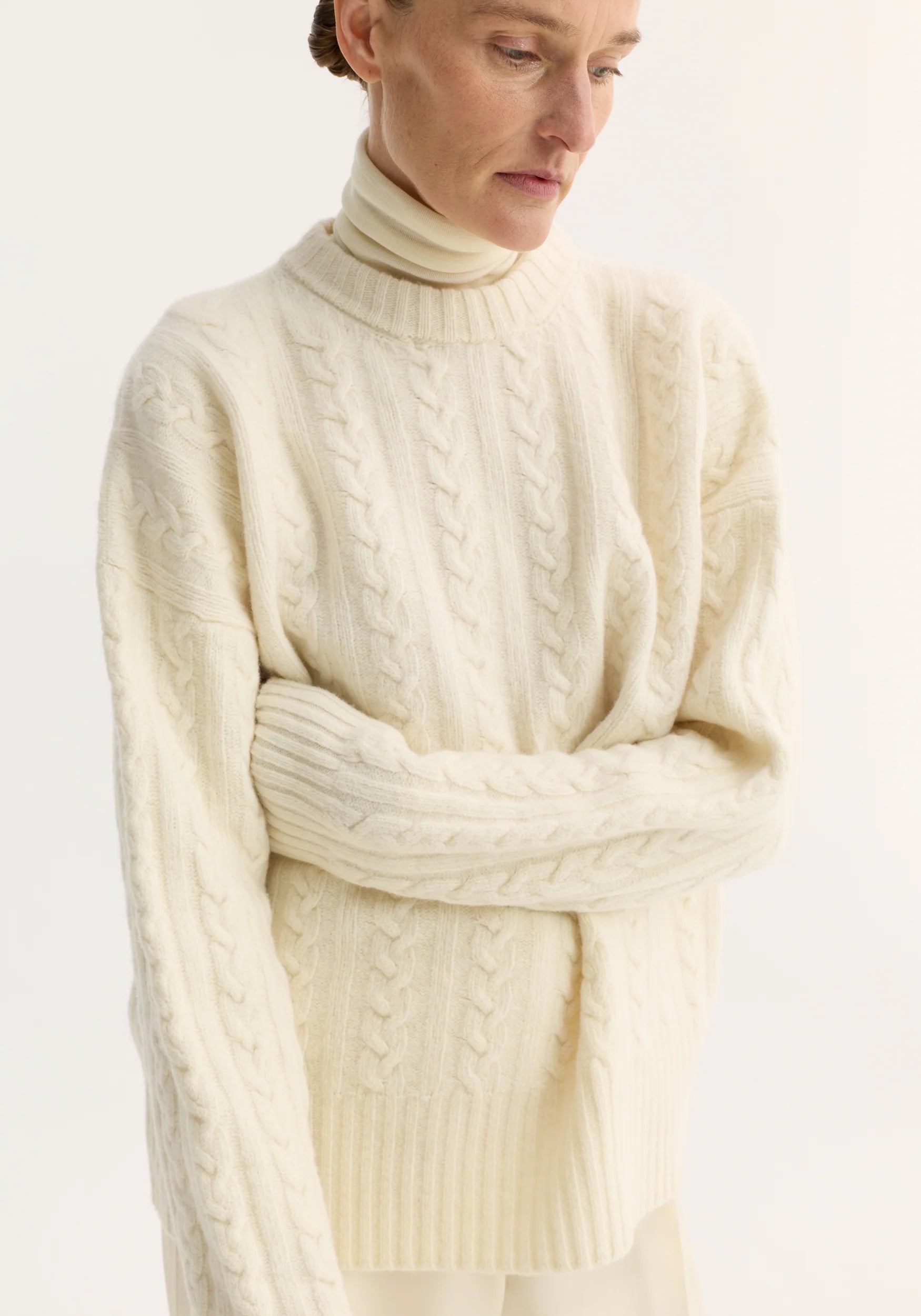 Róhe Cable Knit Jumper | Off White