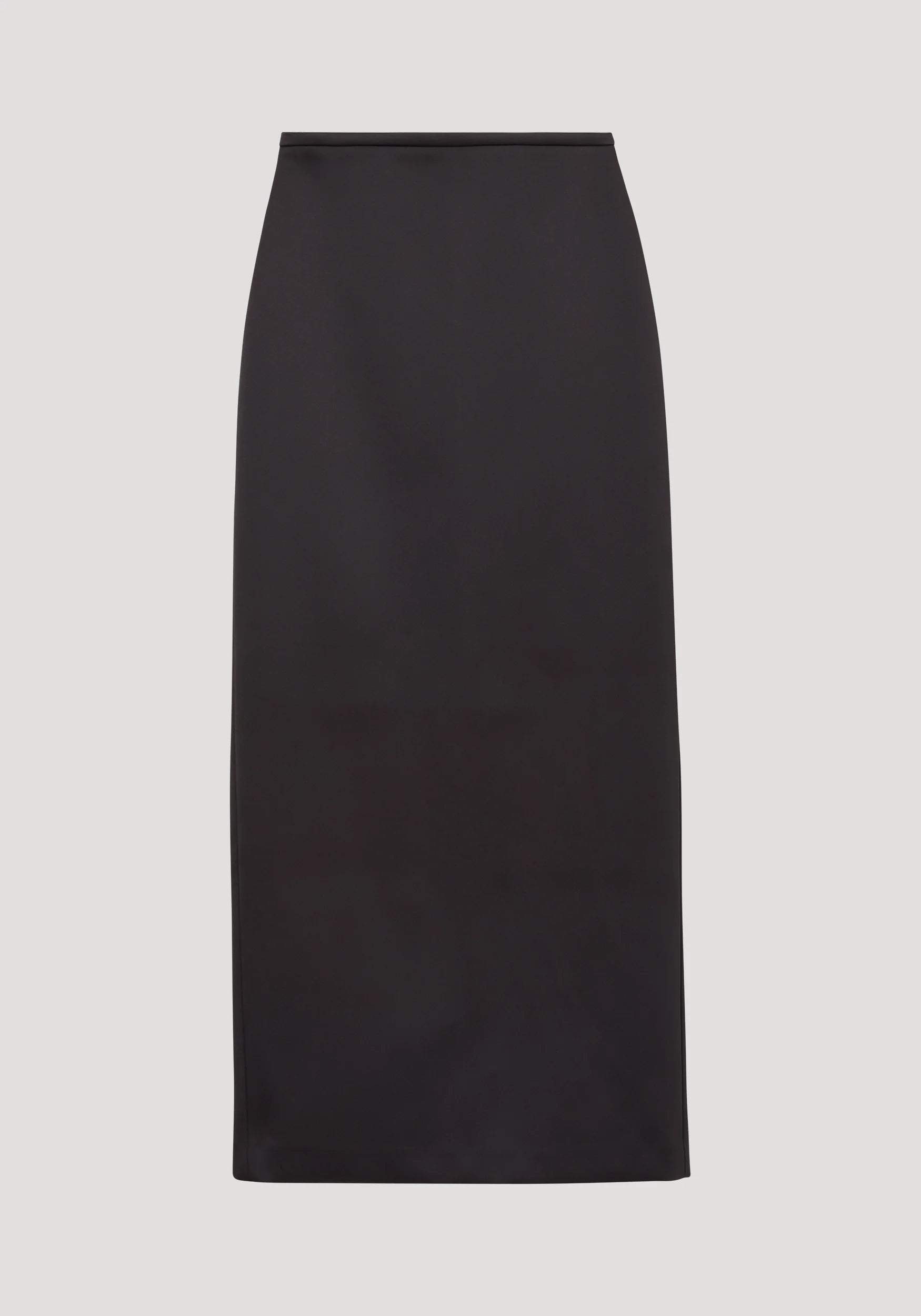 Róhe Column Satin Skirt | Black
