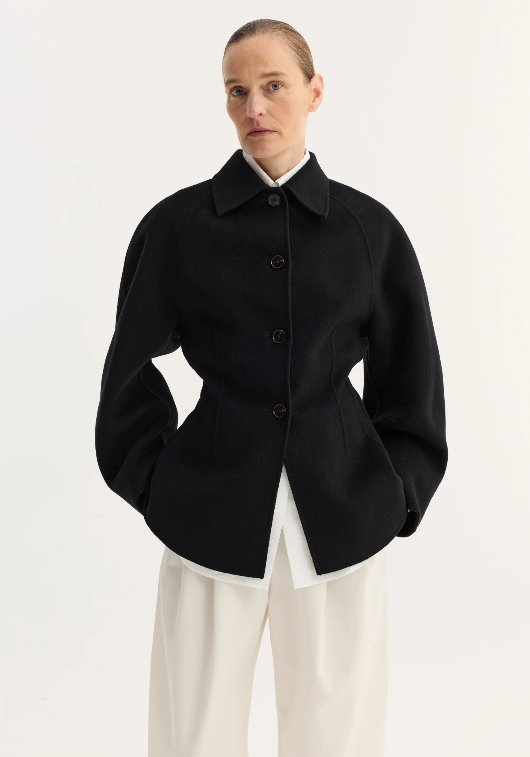 Róhe Double-Faced Sculptural Jacket | Black