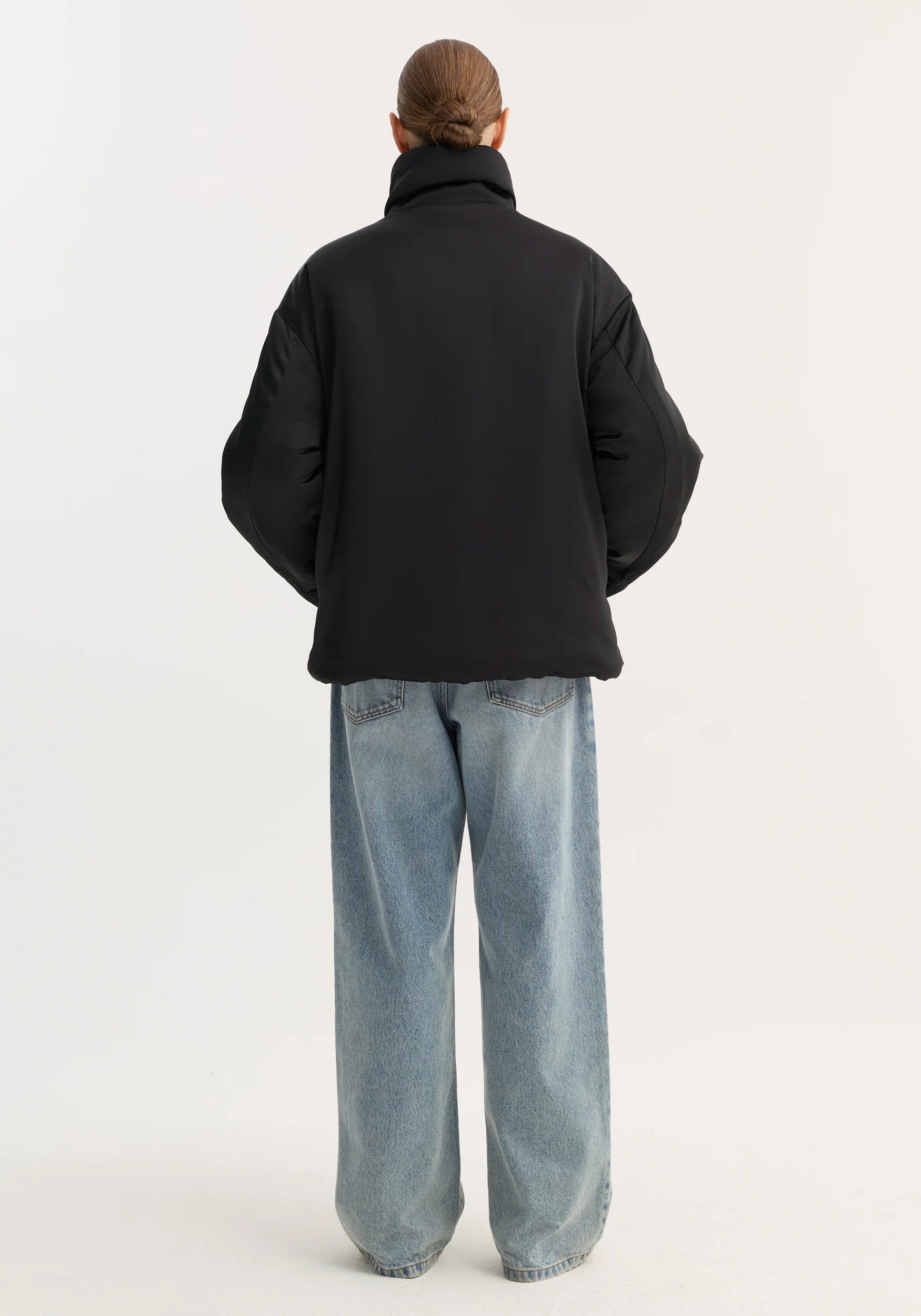 Róhe Mandarin Padded Puffer Jacket | Black