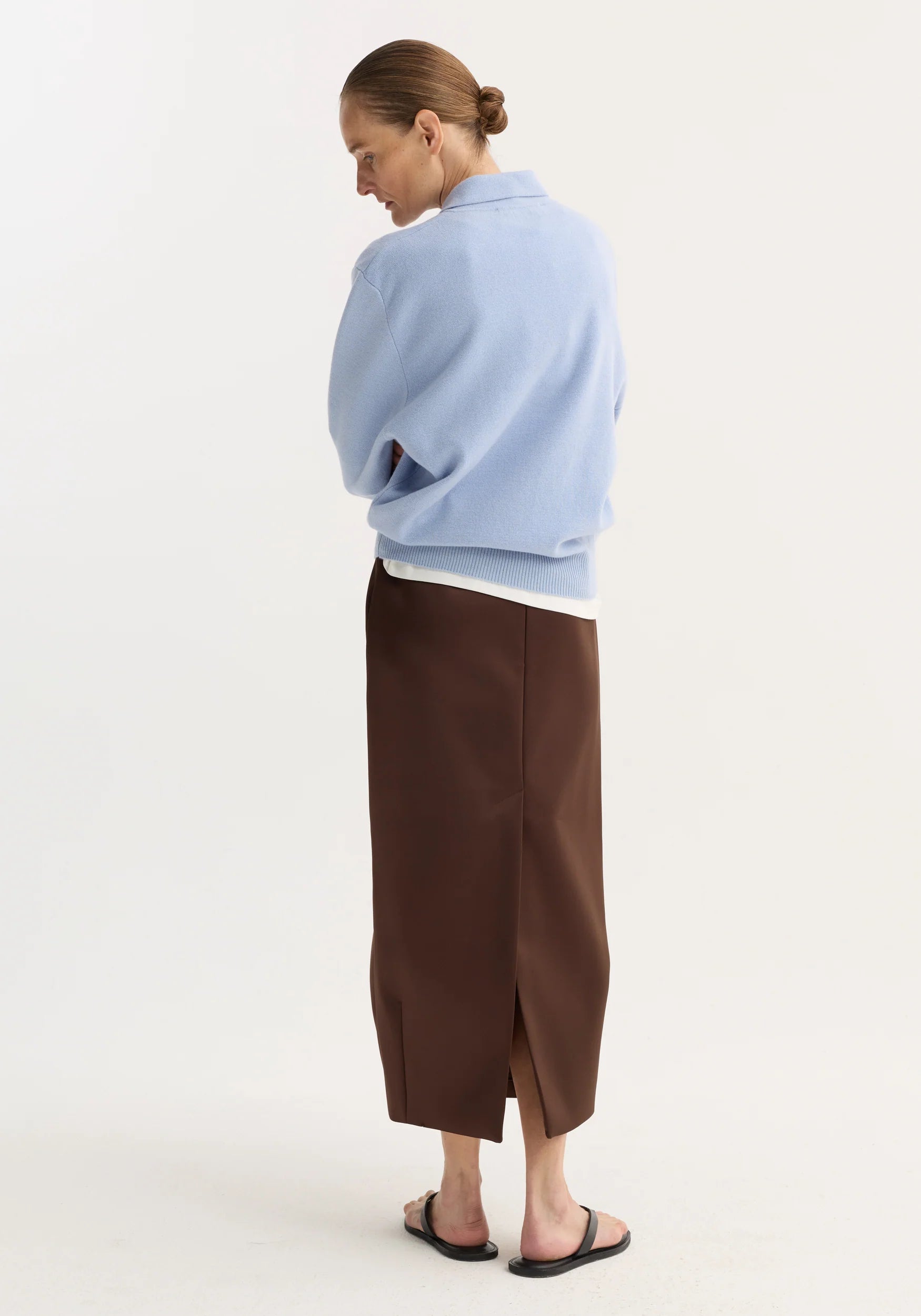 Róhe Balloon Column Skirt | Espresso