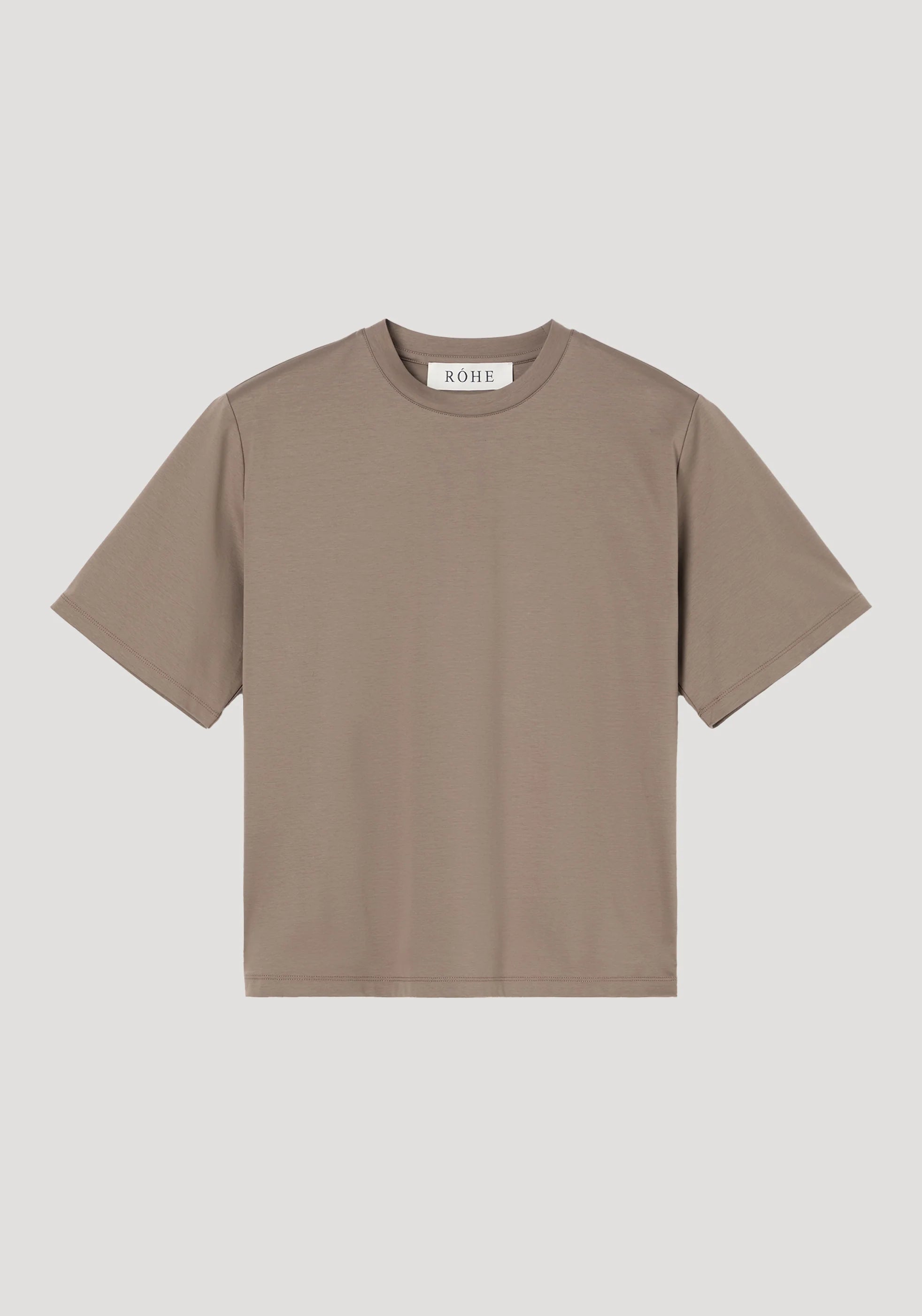 Róhe Oversized Cotton Silk T-Shirt | Taupe