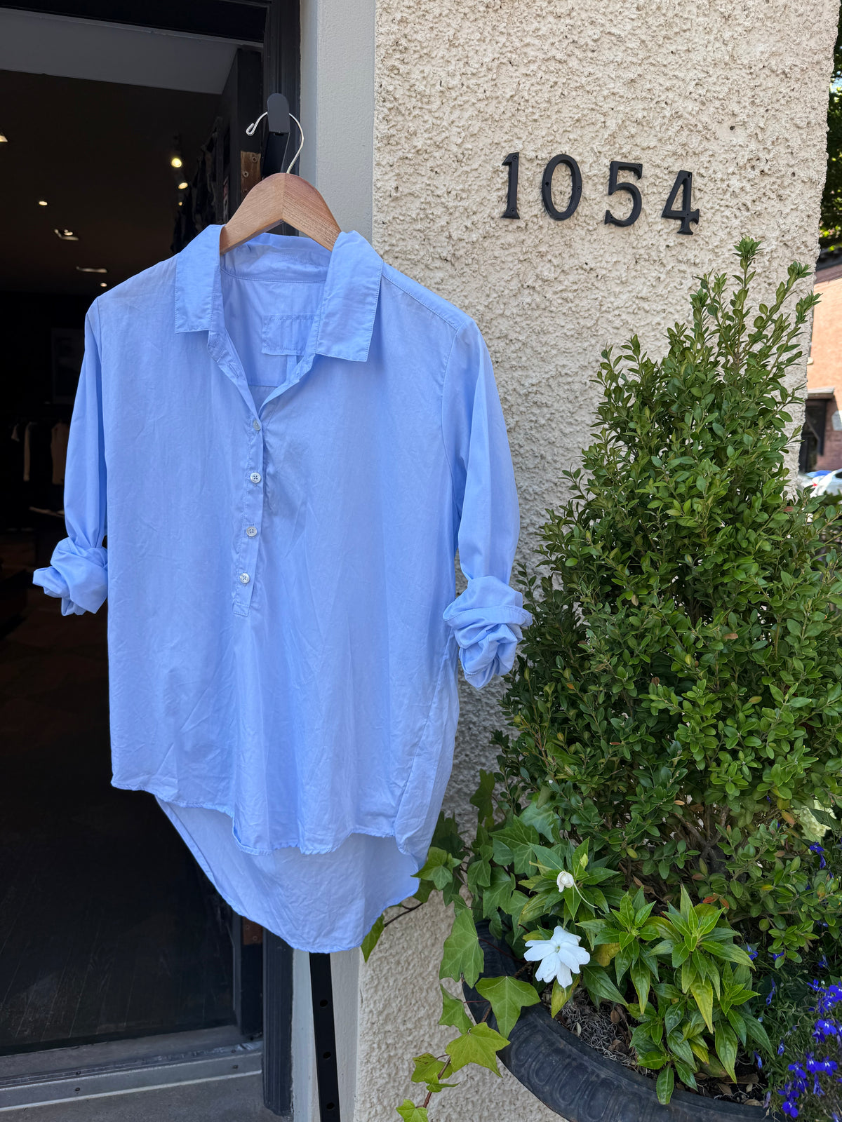 Private Pullover Cotton Shirt | Blue