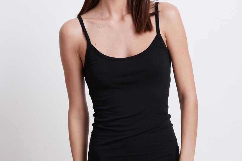 Velvet Scarlett Black Slip Dress