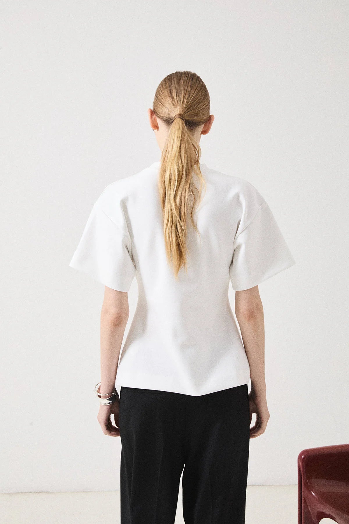 la piscine Sculpted T-Shirt | White