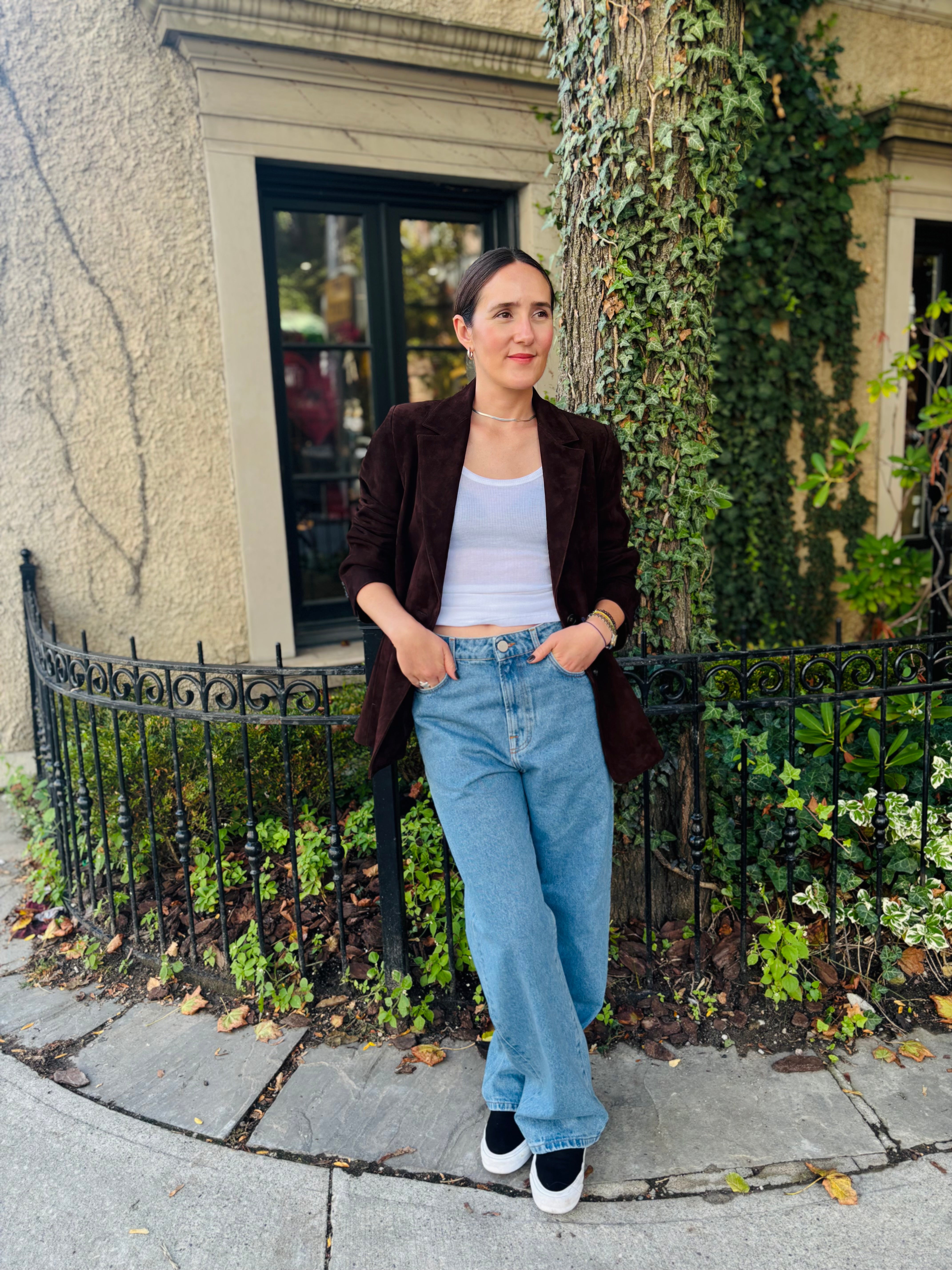 Vince Chocolate Suede Blazer