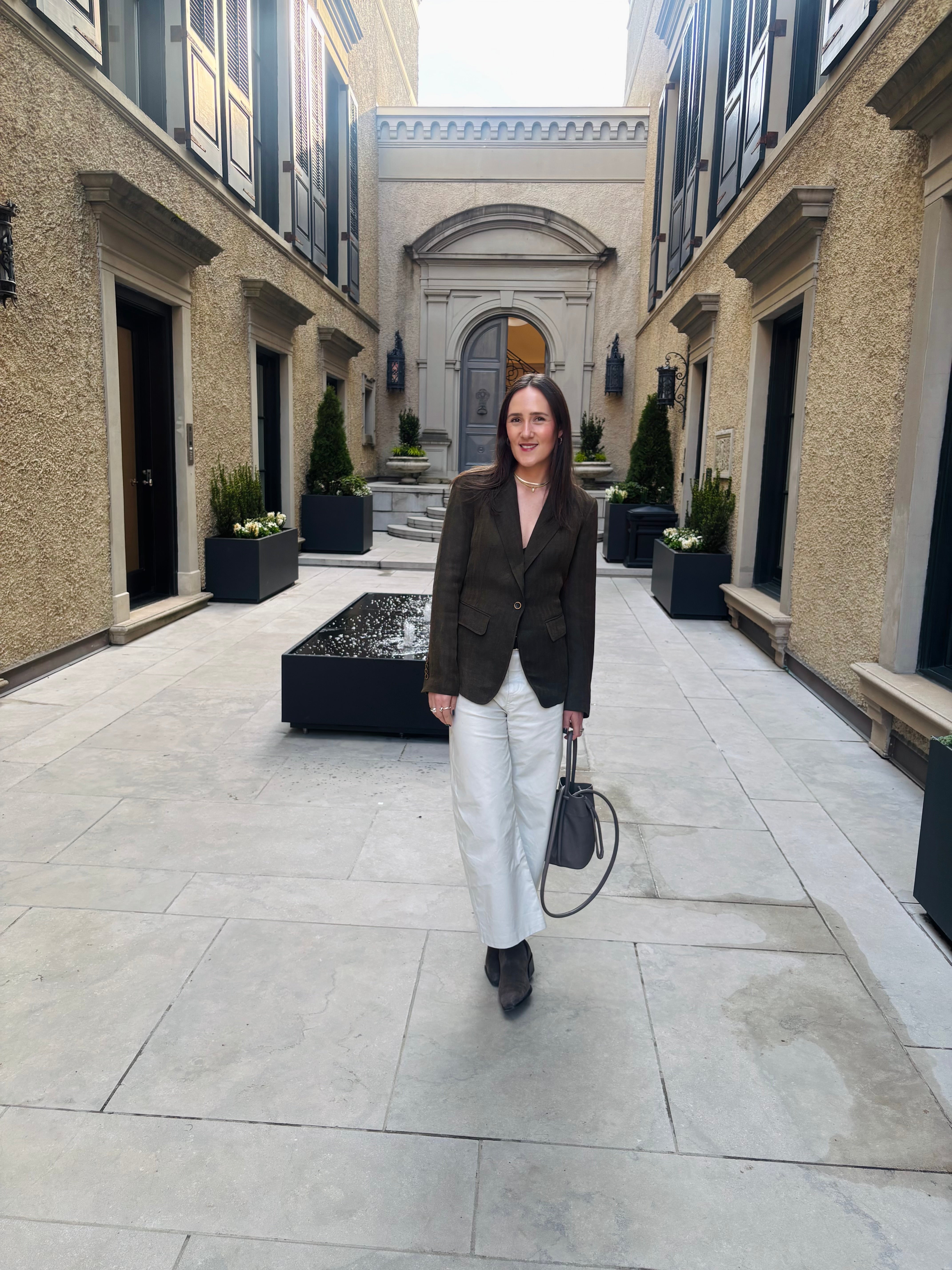 Uma Wang Linen Kylie Jacket | Dark Brown