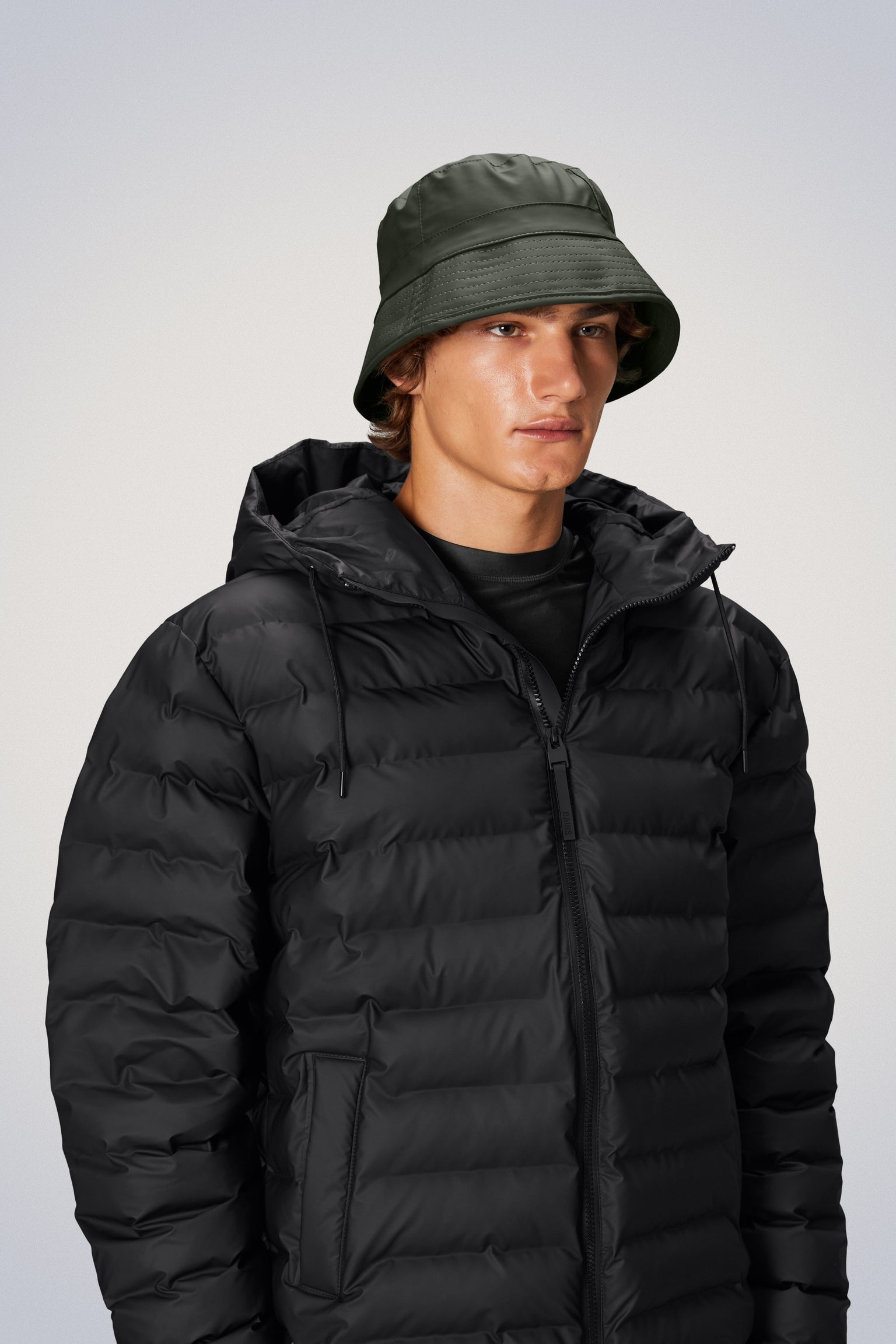 Rains Green Bucket Hat