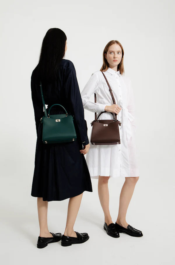 Lutece Mini Leather Bag | Chocolate