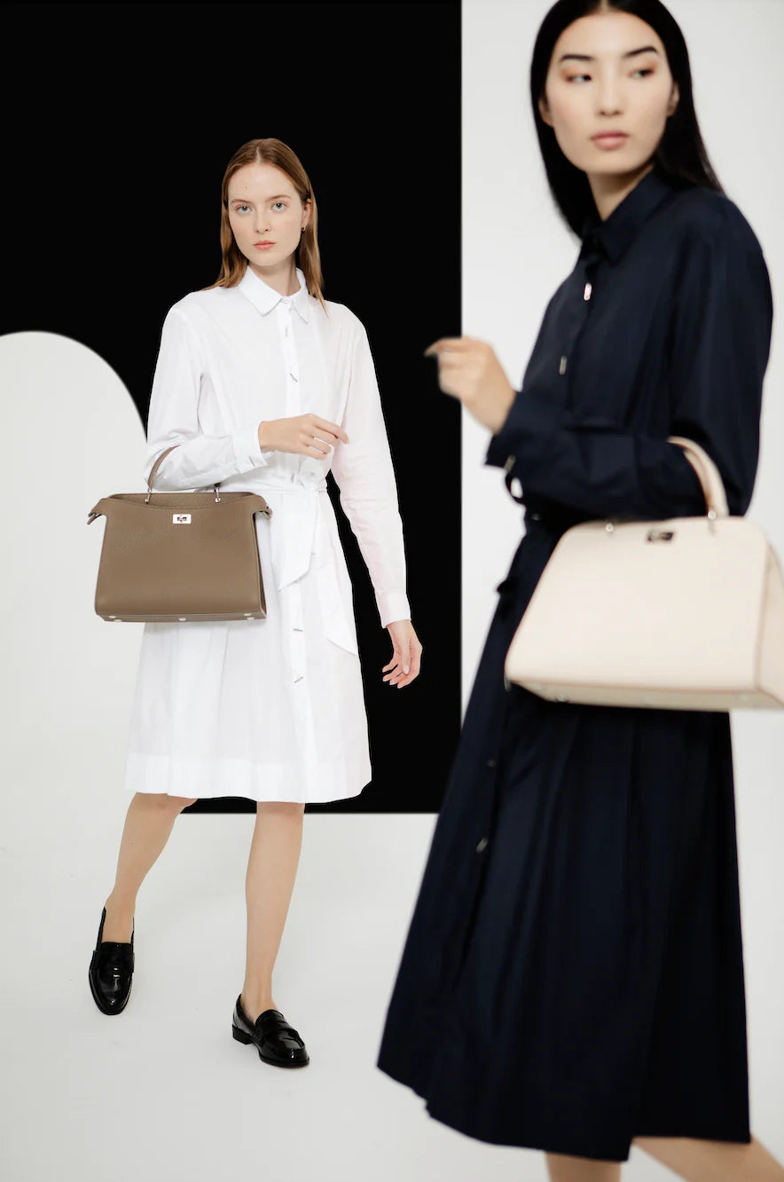 Lutece PM Leather Bag | Taupe