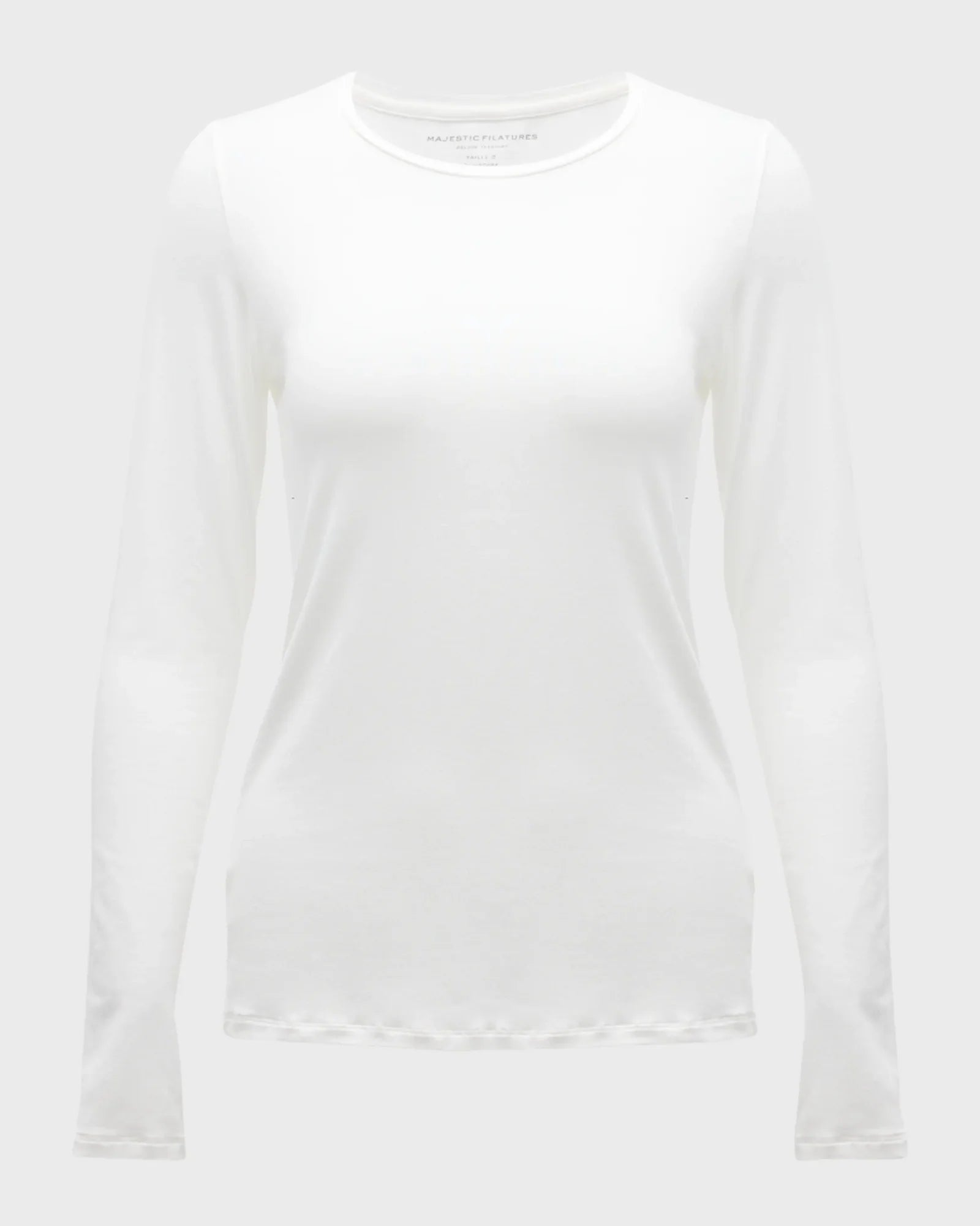 Majestic Filatures Soft Touch Crewneck LS | Milk
