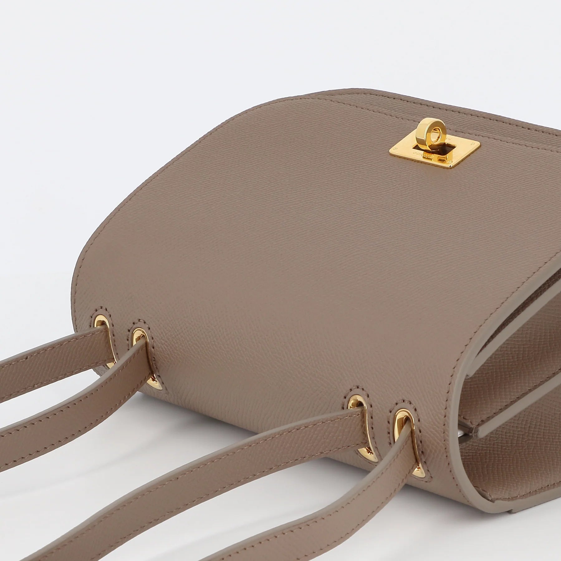 Elysée Leather Flap Bag Taupe