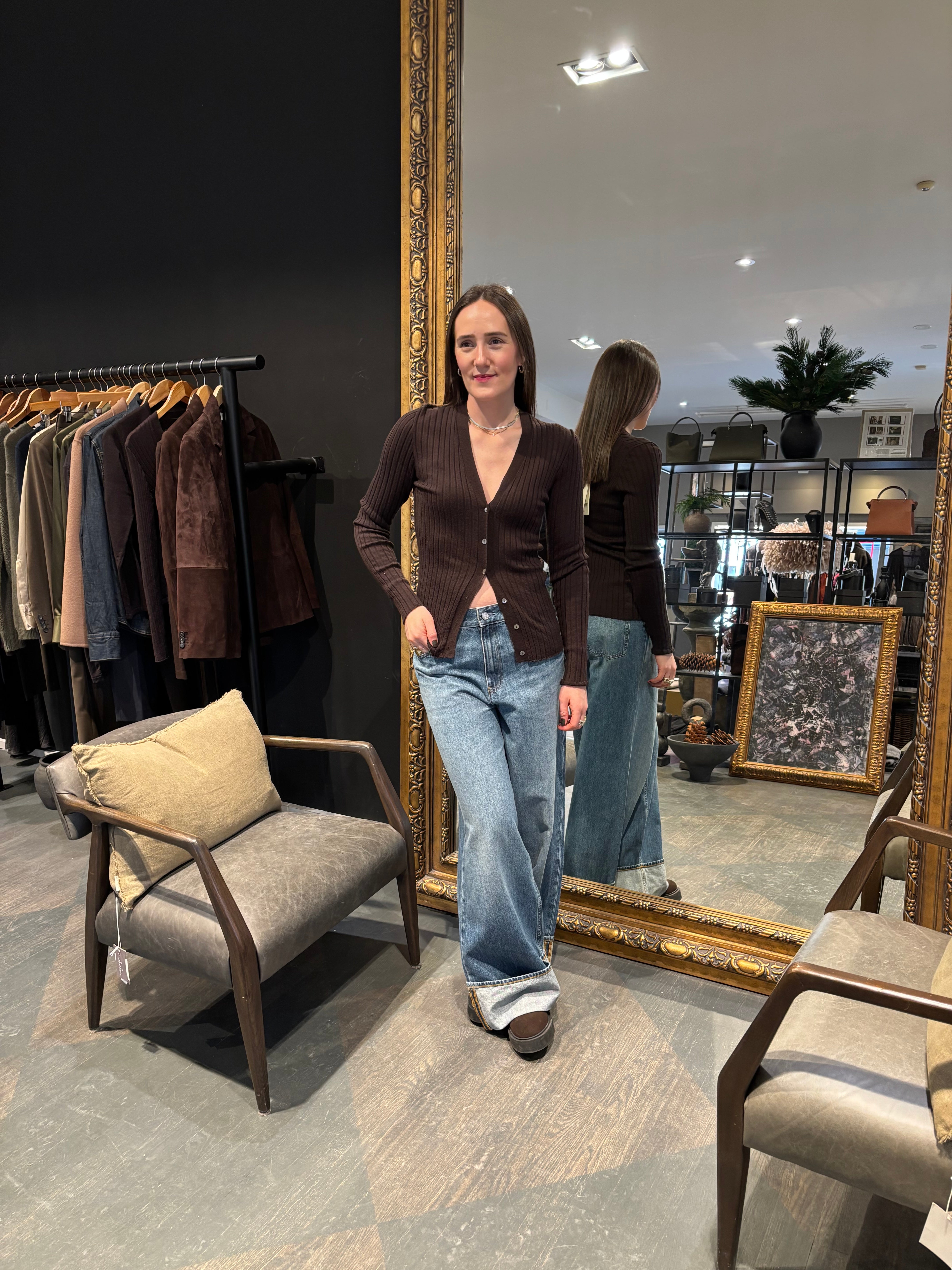 MJ Watson Ribbed Cashmere Cardigan