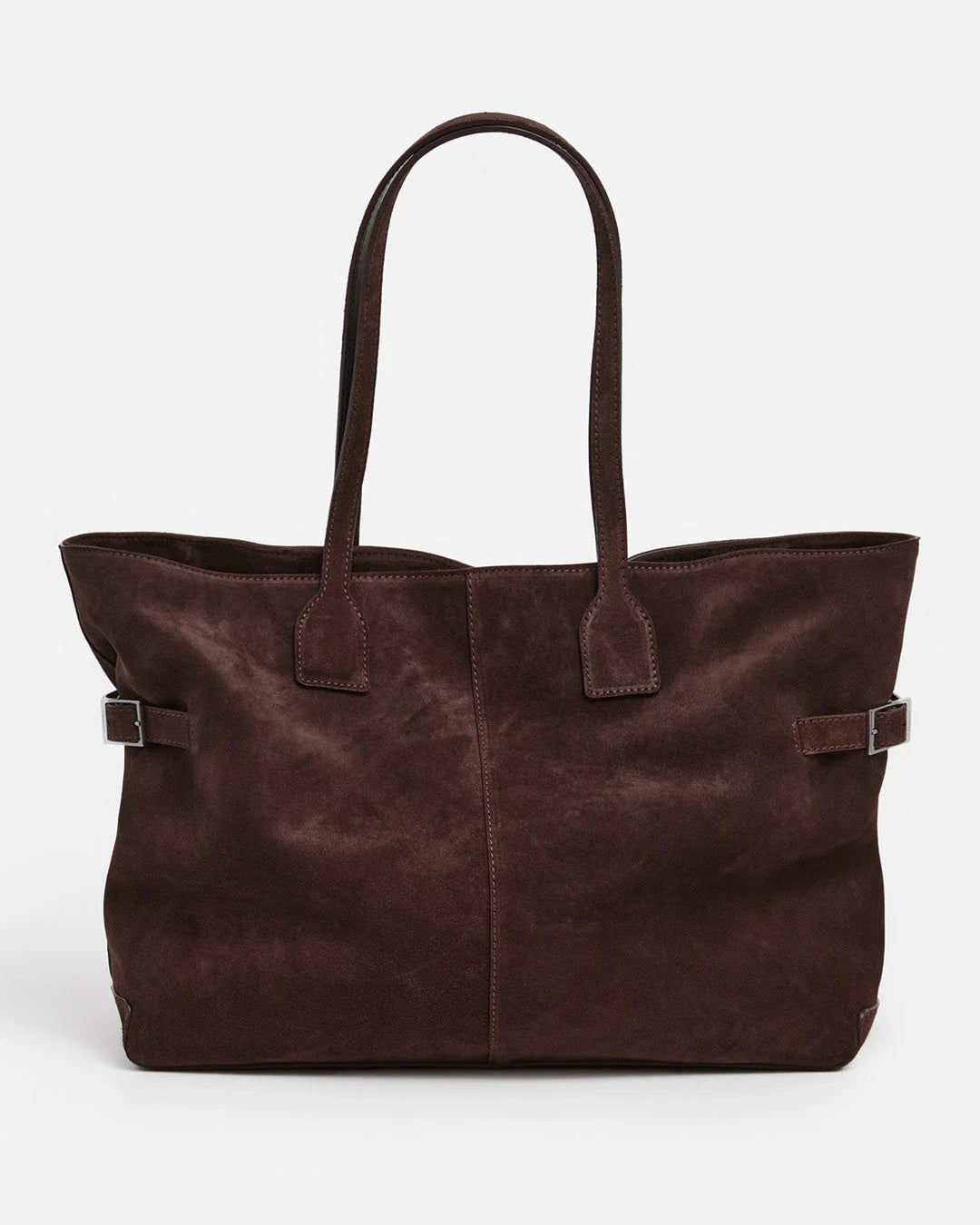 Flattered Chocolate Suede Lesley Tote Bag