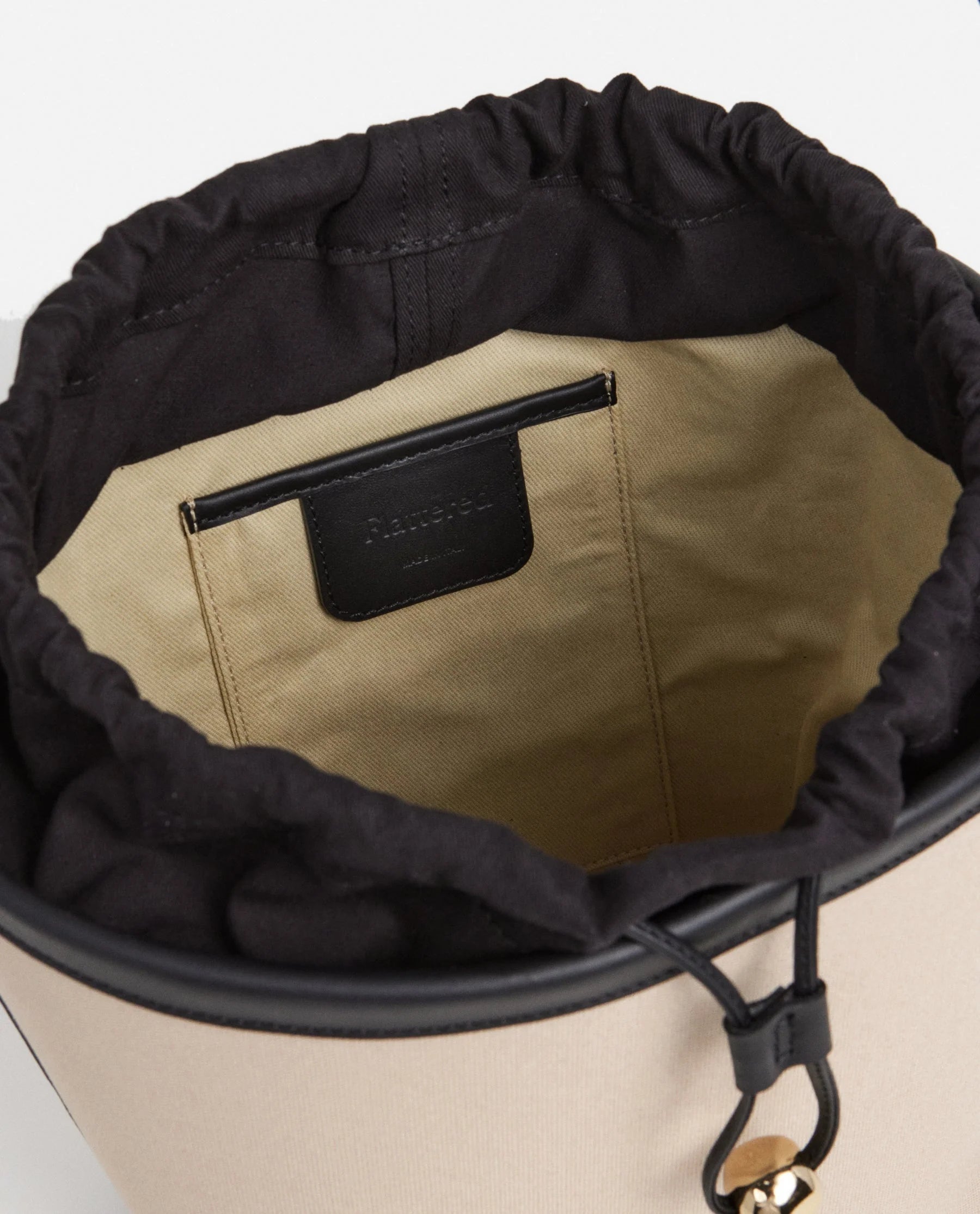 Flattered Ophelia Linen Bucket Bag