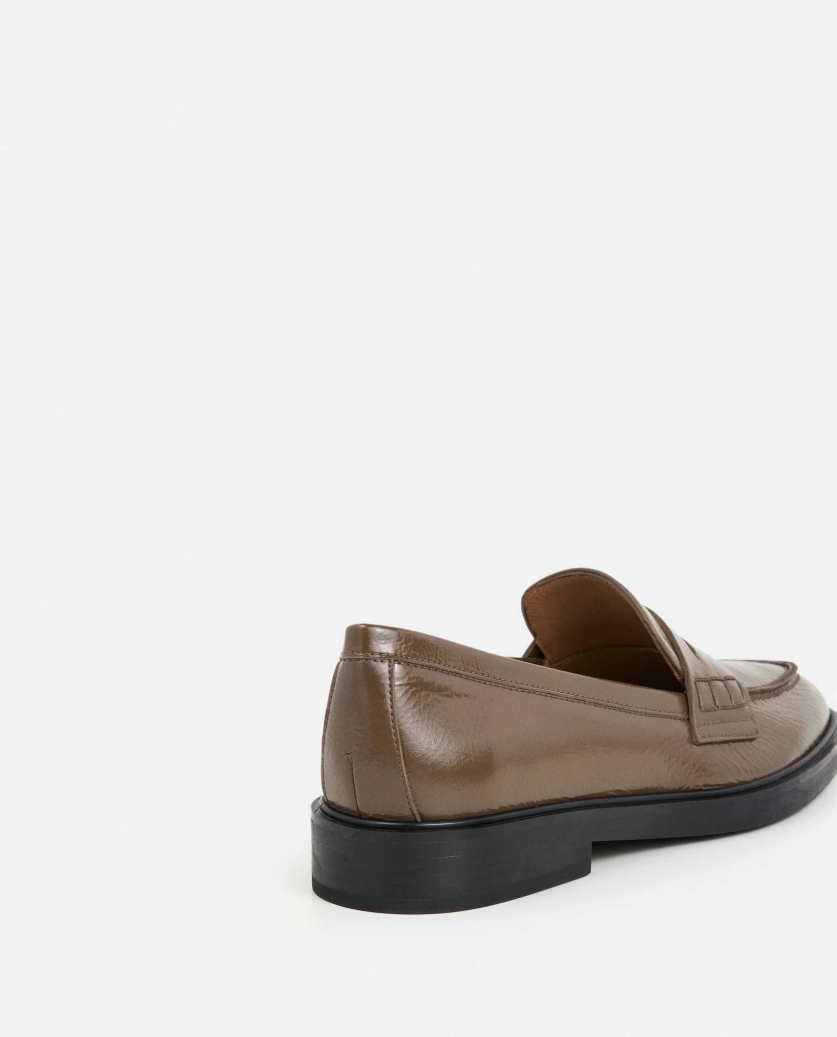 Flattered Sara Khaki Leather Loafer