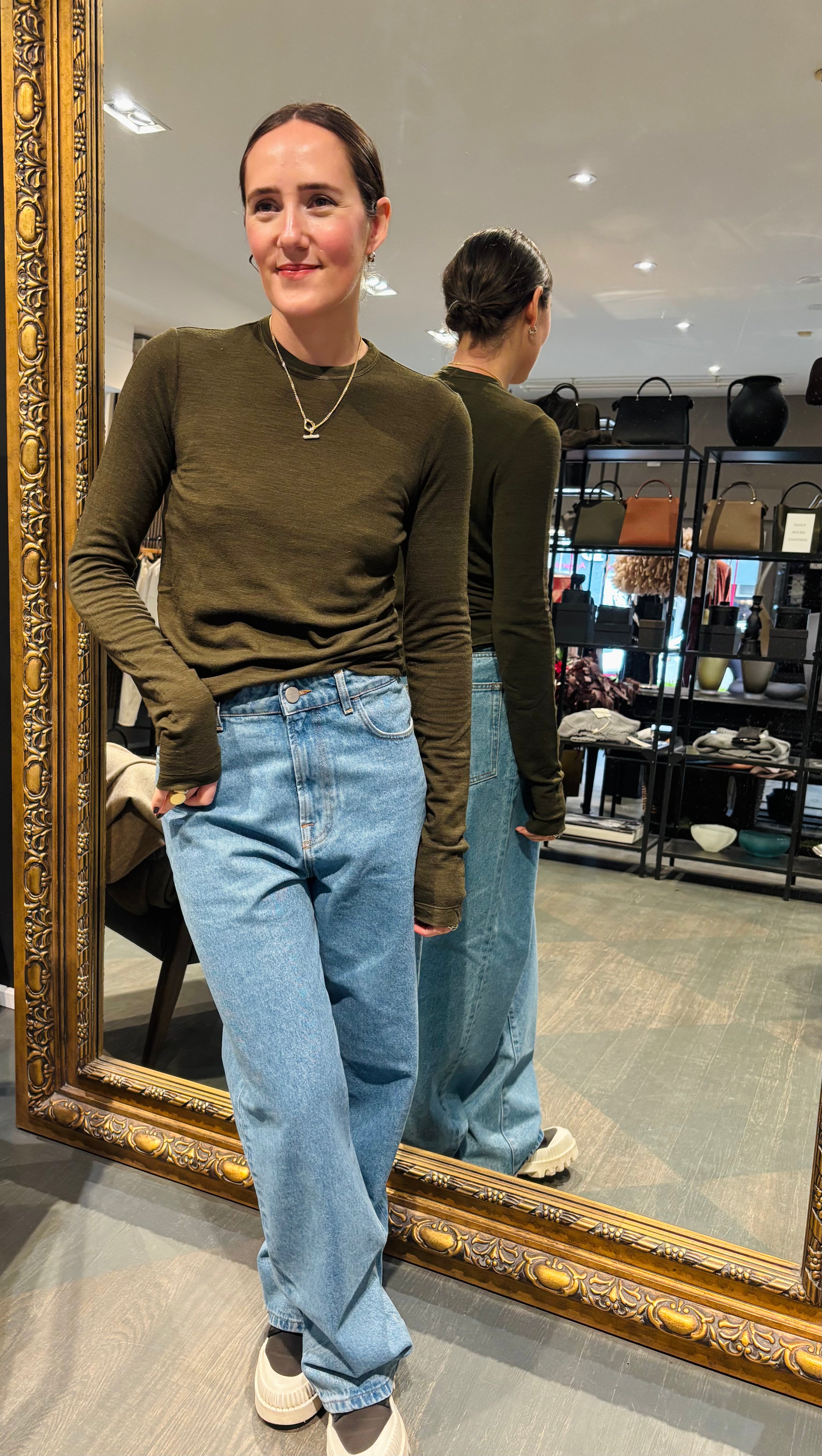 Hache Easy Wool T-Shirt Military Green