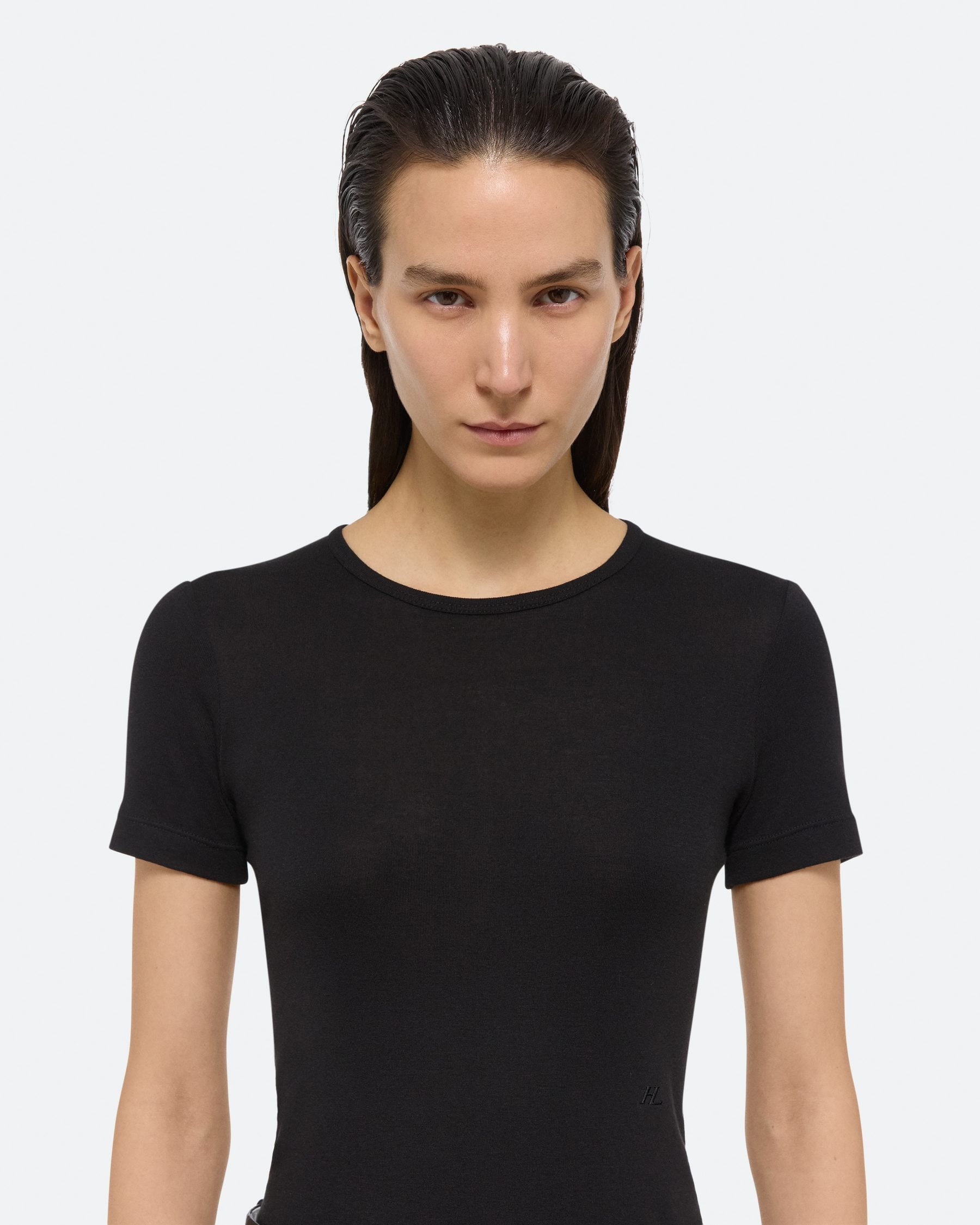 Helmut Lang Black Shrunken Tee
