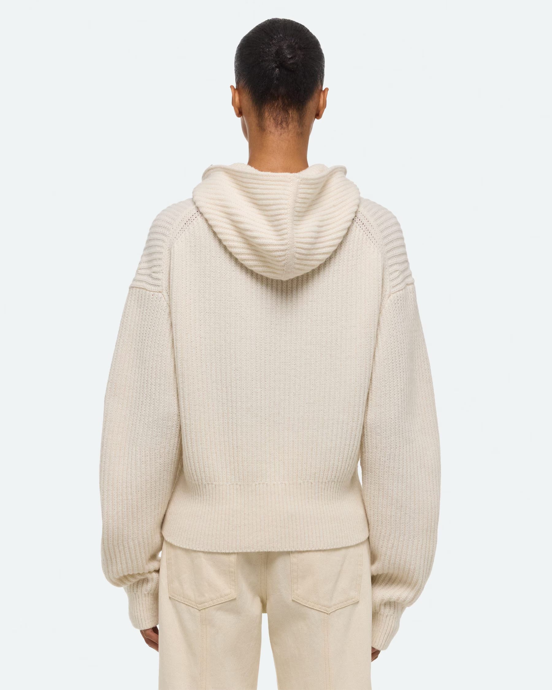 Helmut Lang Balaclava Hoodie Sweater | Ivory