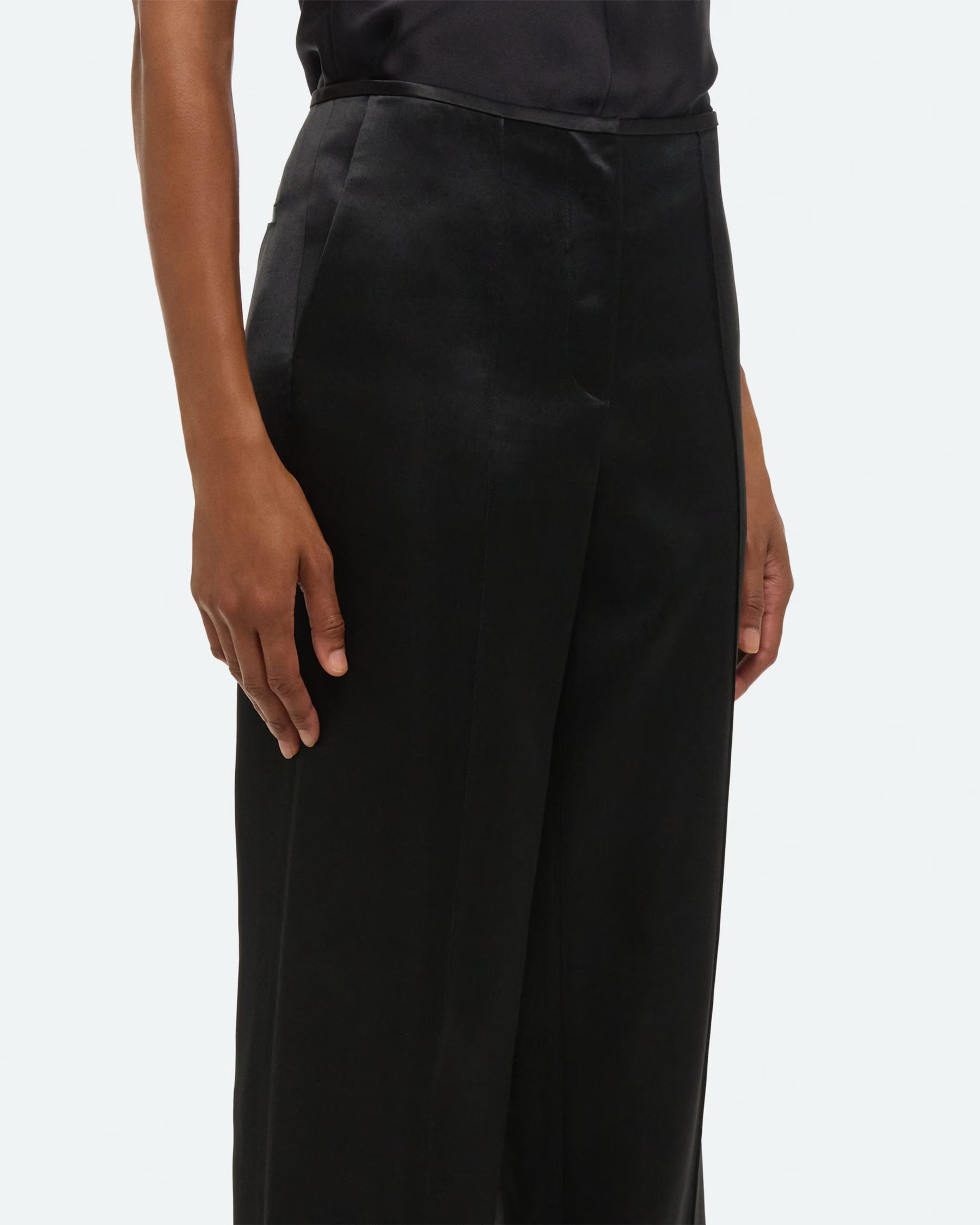 Helmut Lang Minimal Satin Pants | Black