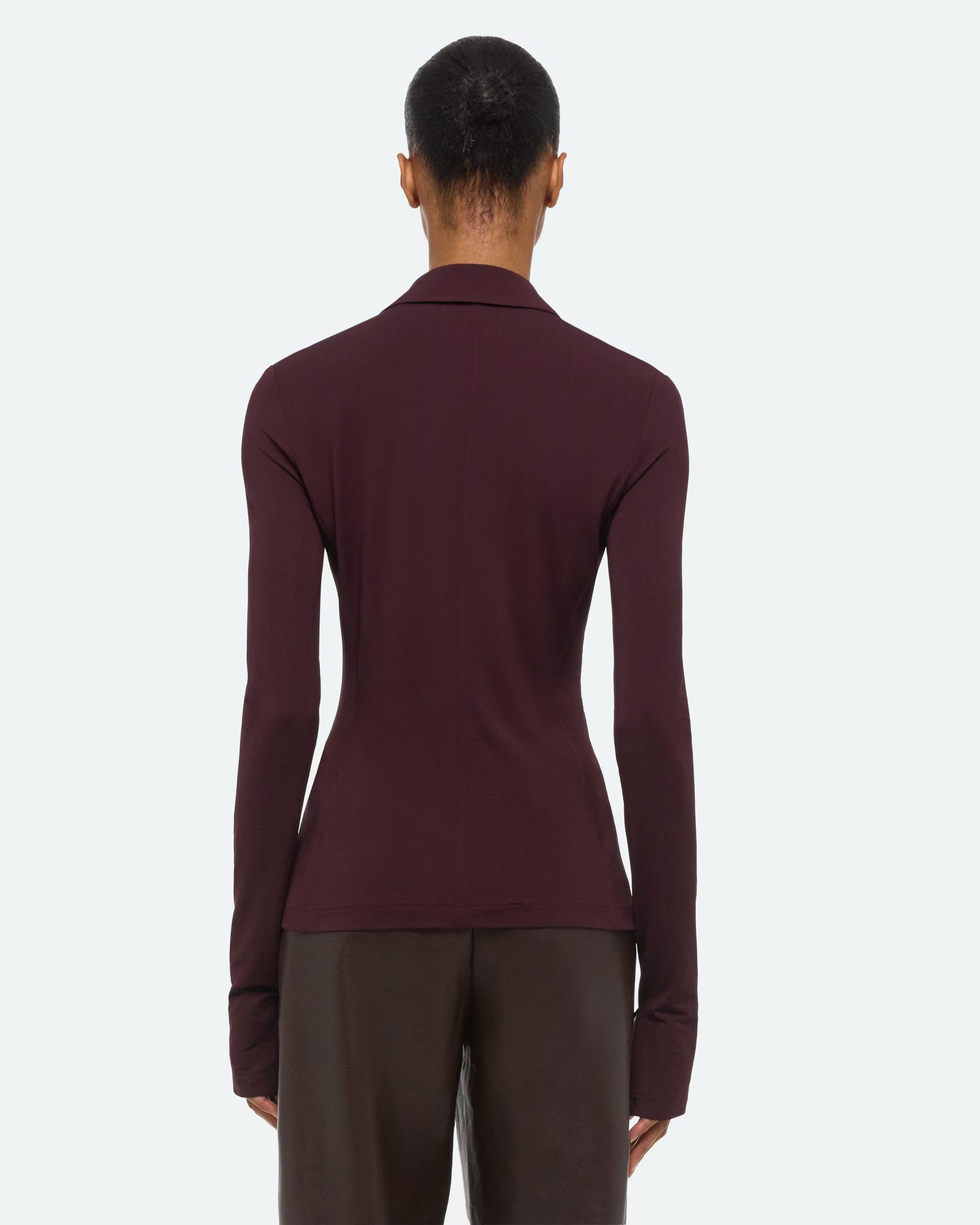 Helmut Lang Blazer-Style Top | Mahogany