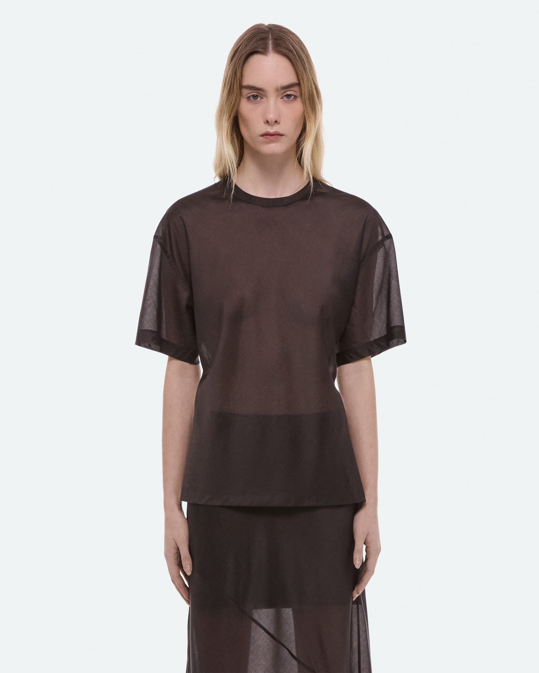 Helmut Lang Sheer Relaxed Tee | Bistre