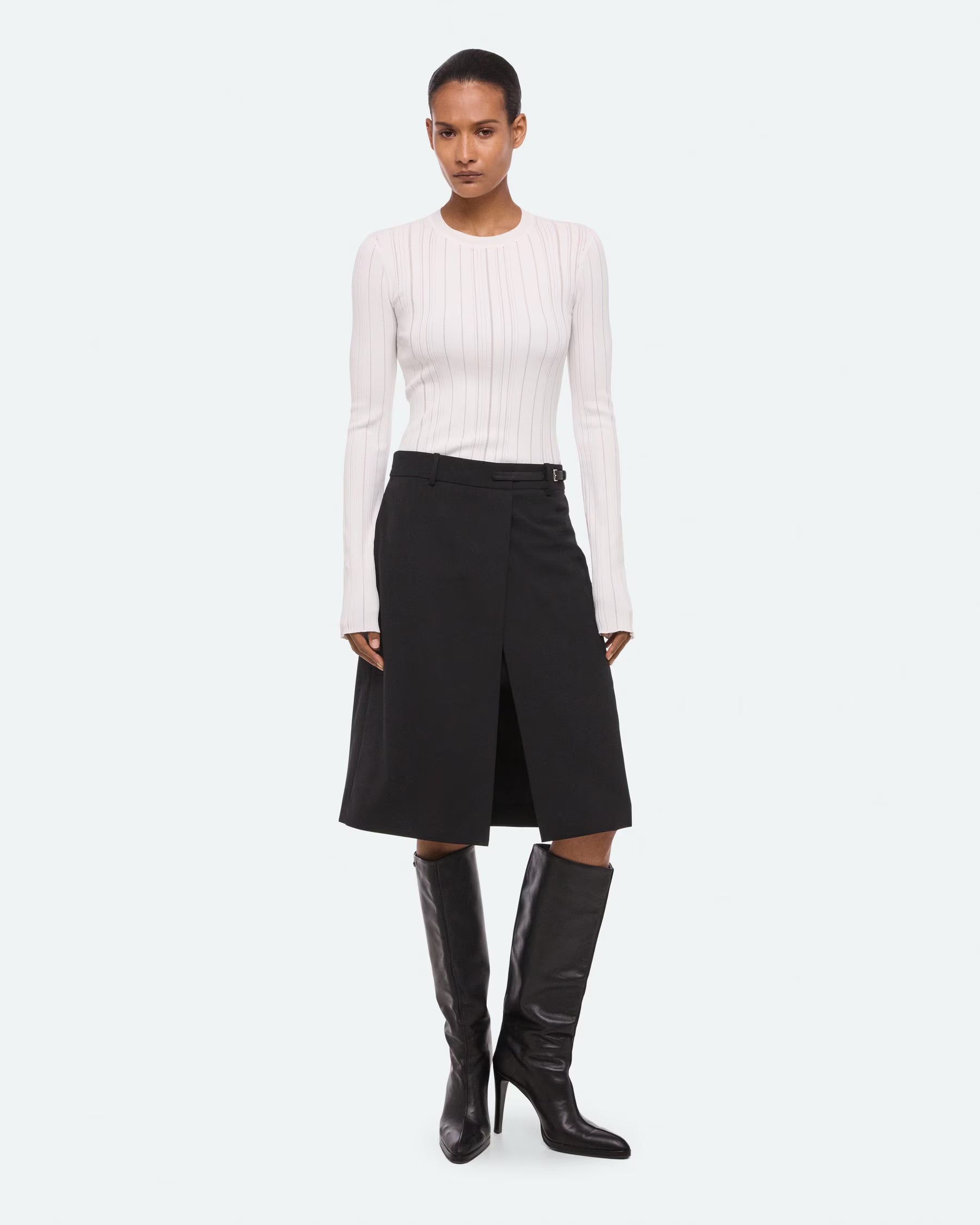 Helmut Lang Wardrobe Belted Skirt | Black