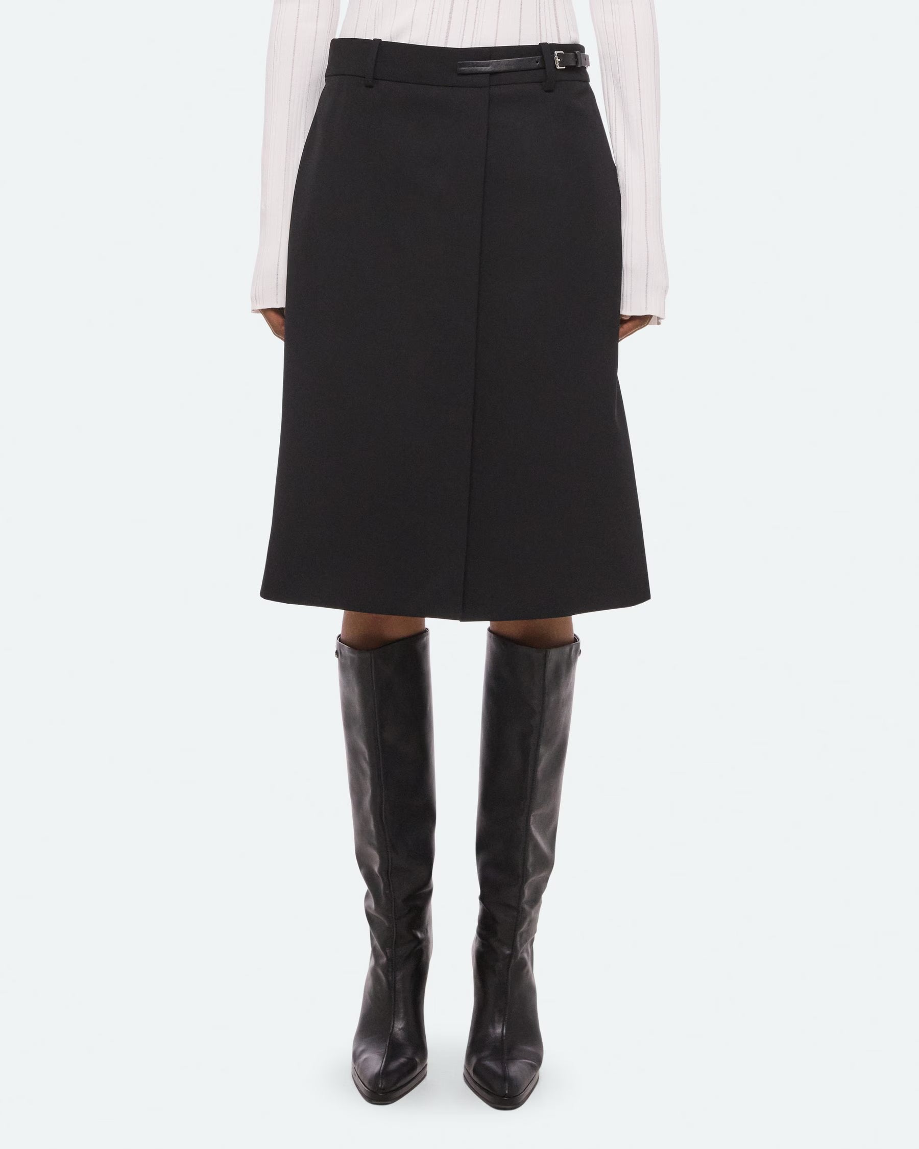 Helmut Lang Wardrobe Belted Skirt | Black
