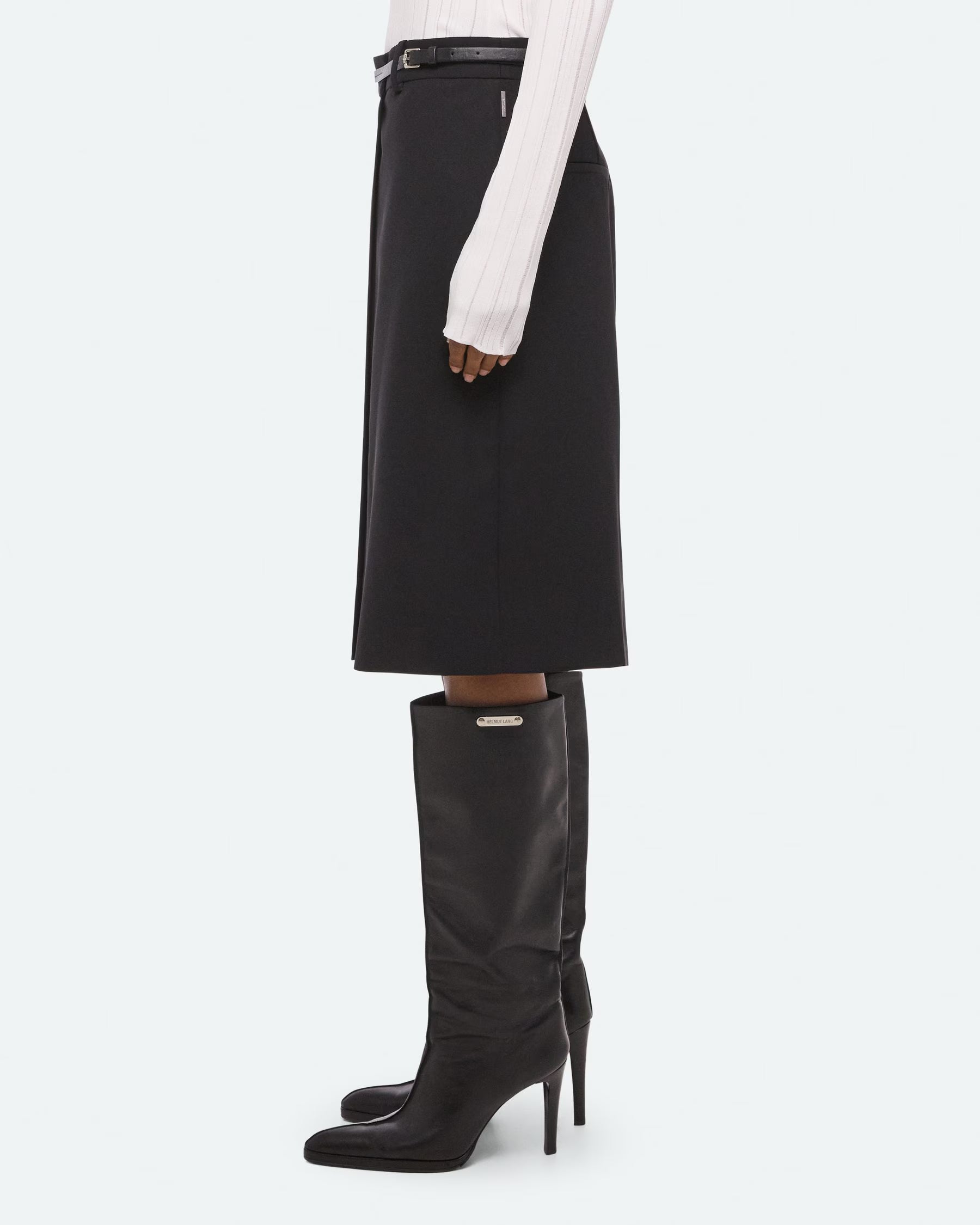 Helmut Lang Wardrobe Belted Skirt | Black