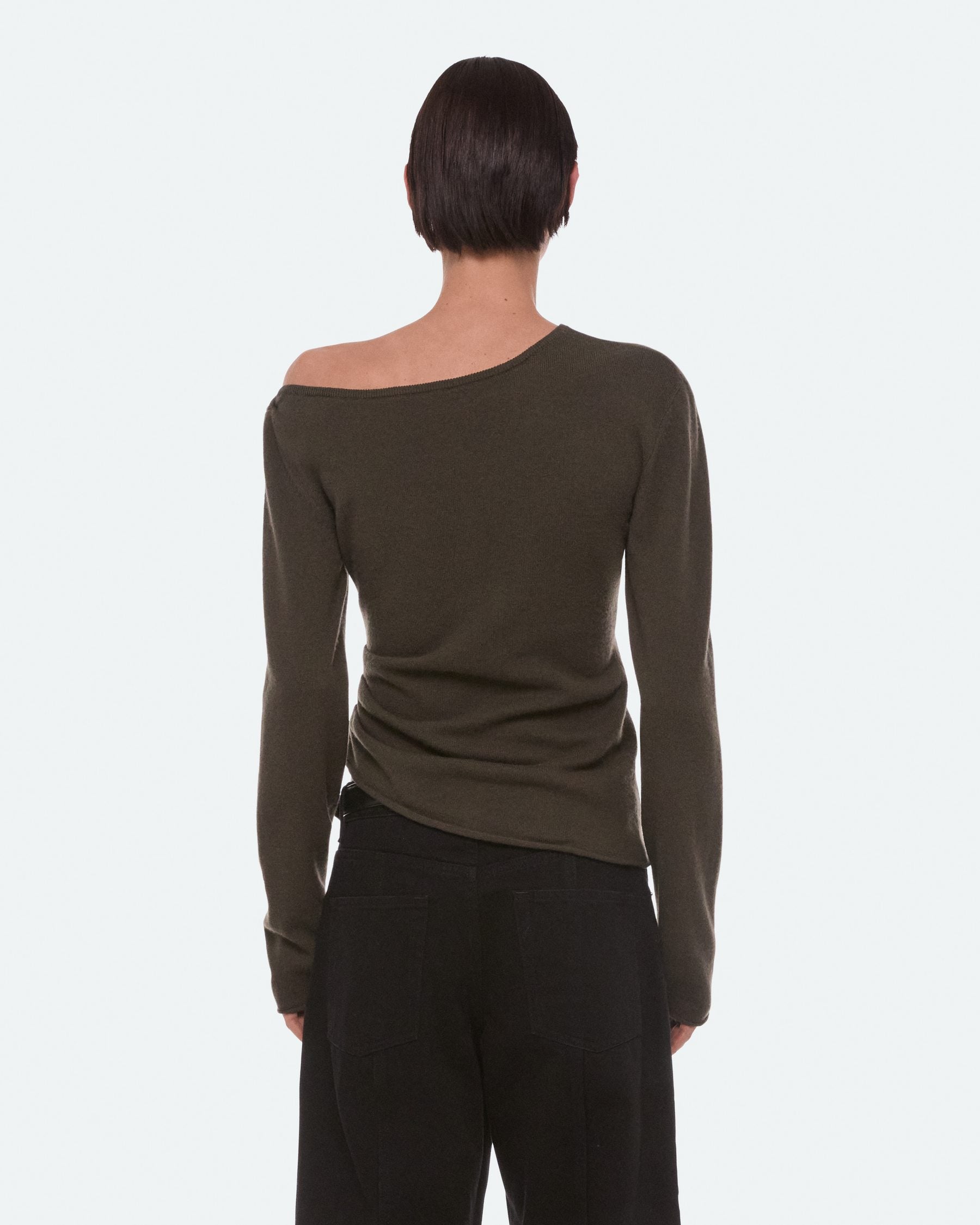 Helmut Lang Draped Asymmetric Top | Gourd