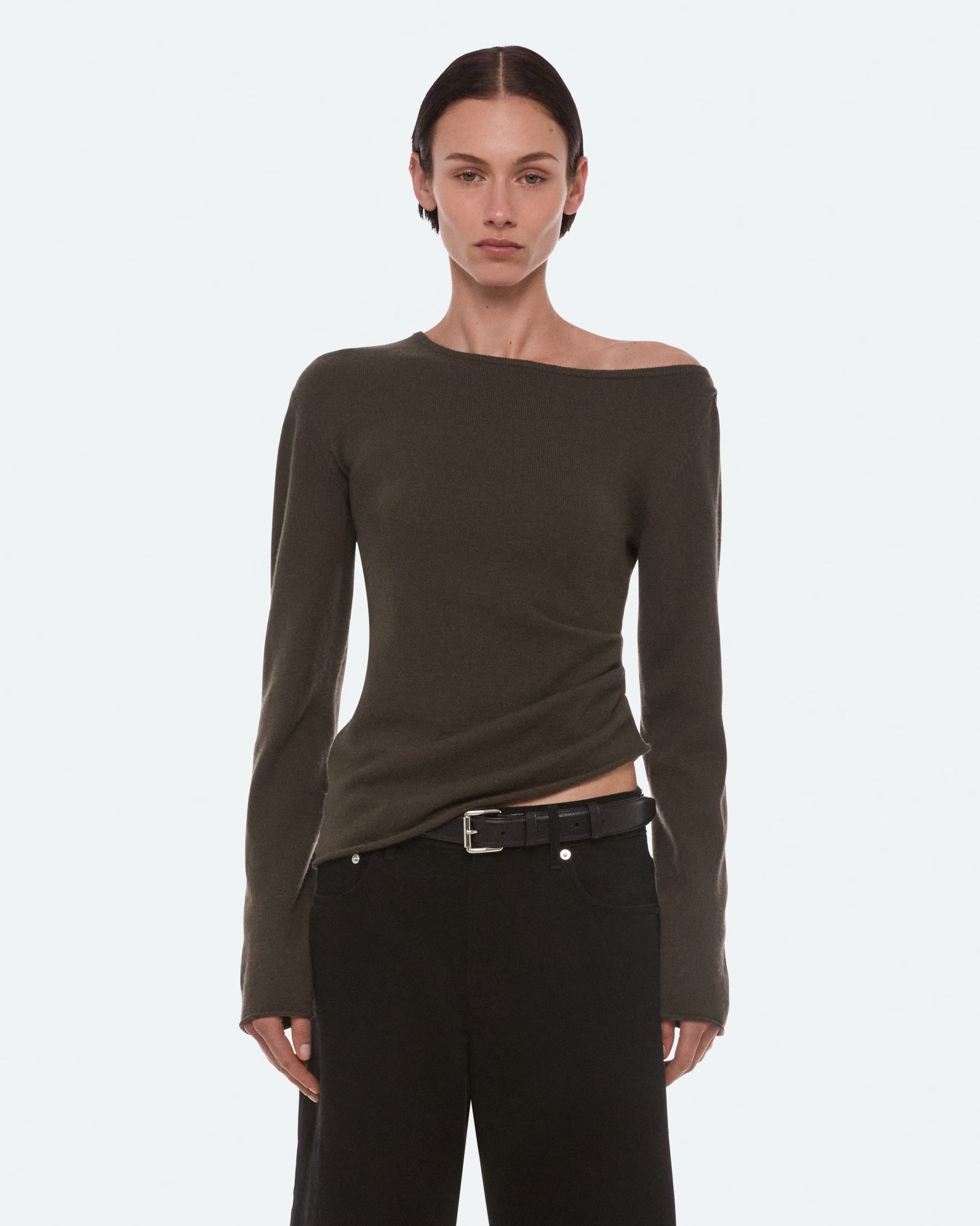 Helmut Lang Draped Asymmetric Top | Gourd
