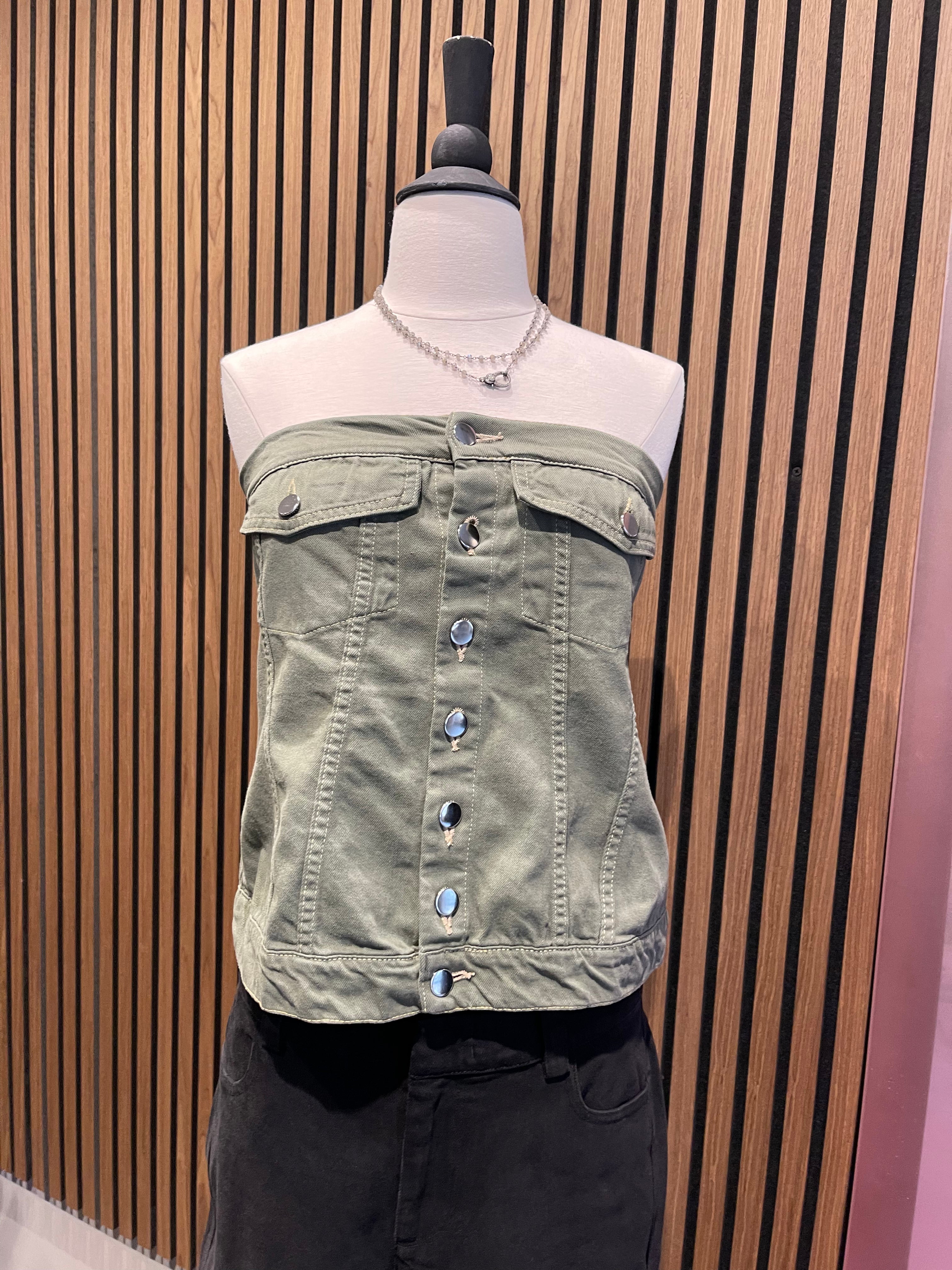 Act No. 1 Khaki Denim Tube Top