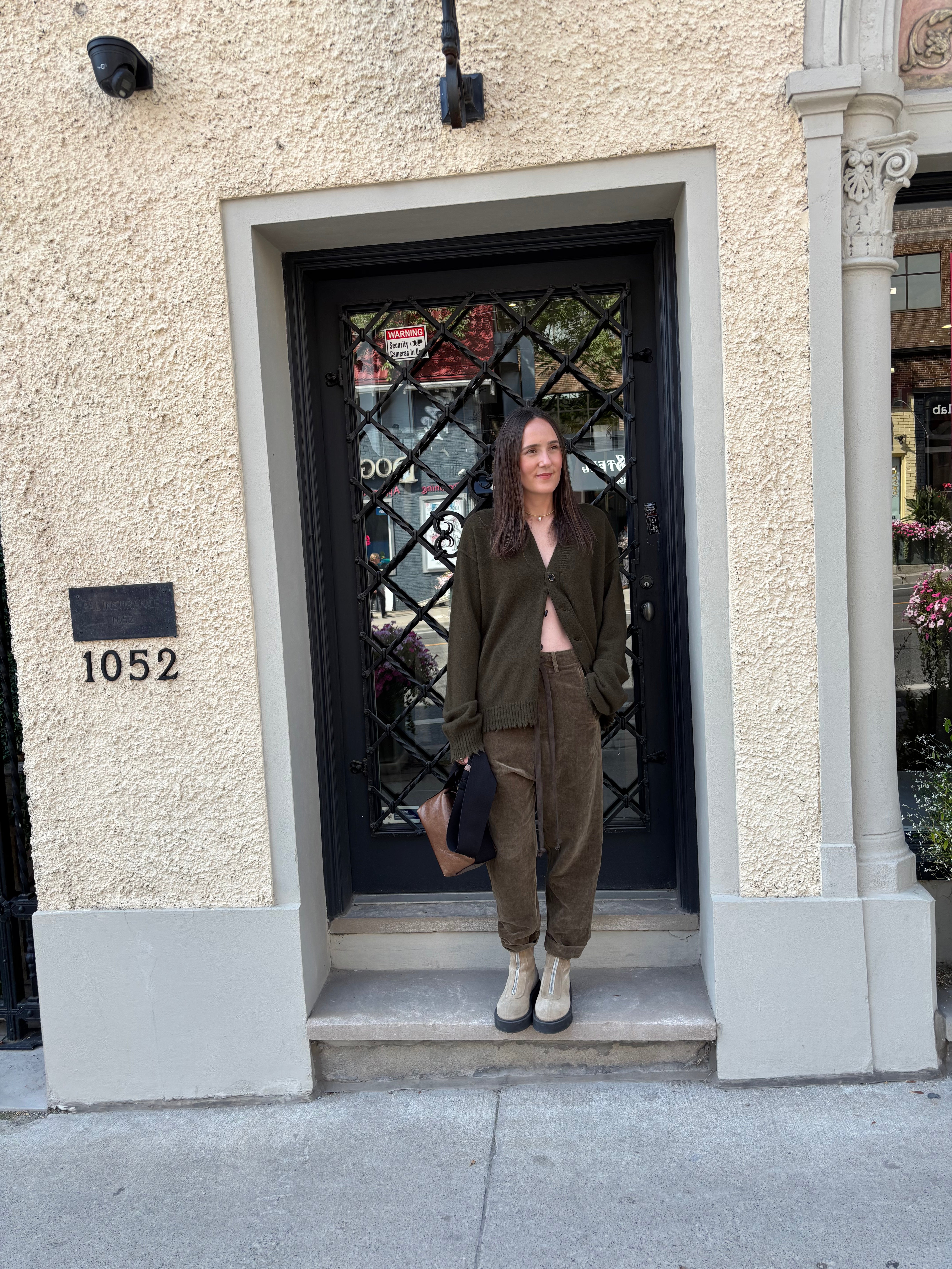 Uma Wang Cashmere Over Cardigan Army Green